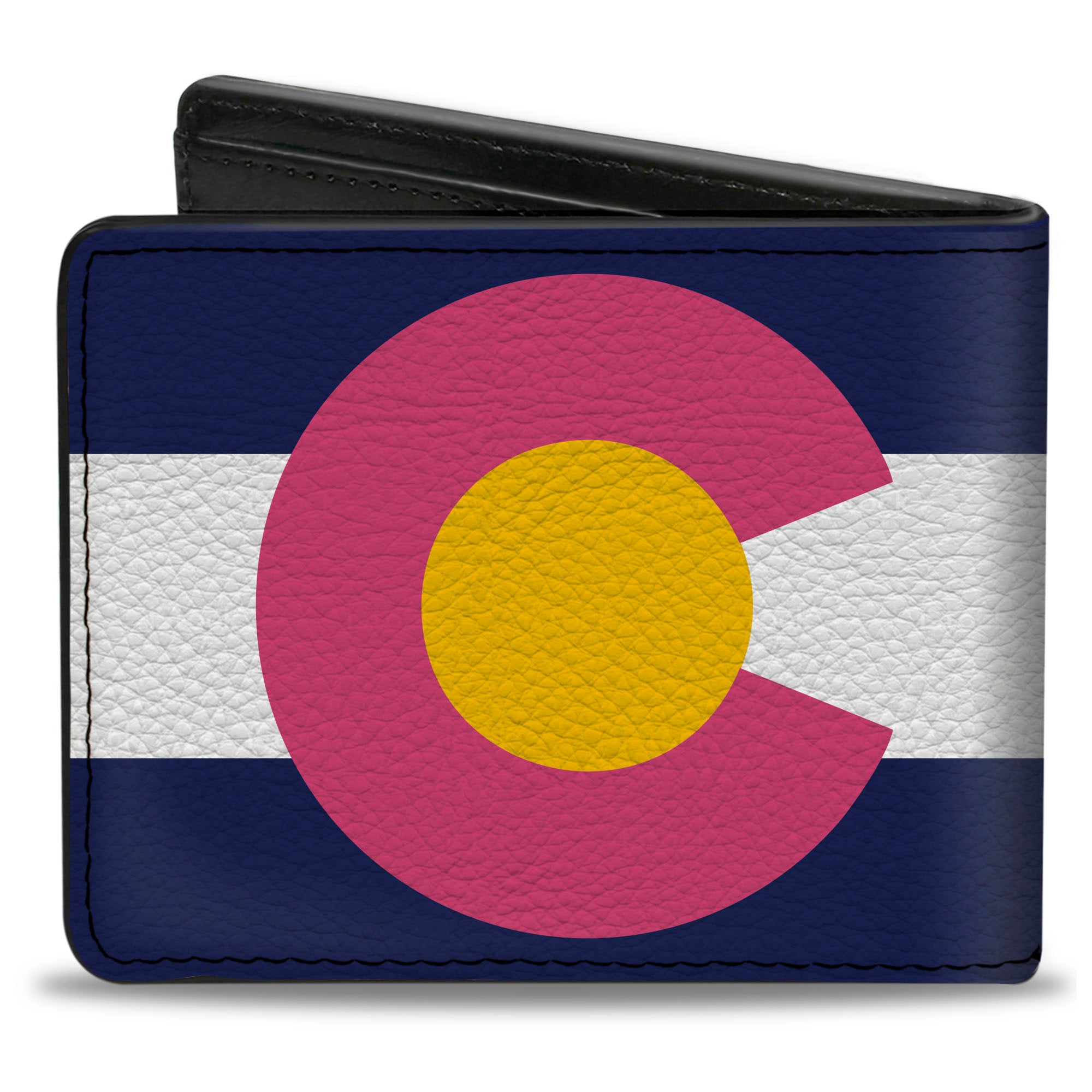Bi-Fold Wallet - Colorado Flags6 Repeat Blue White Pink Yellow Bi-Fold Wallets Buckle-Down
