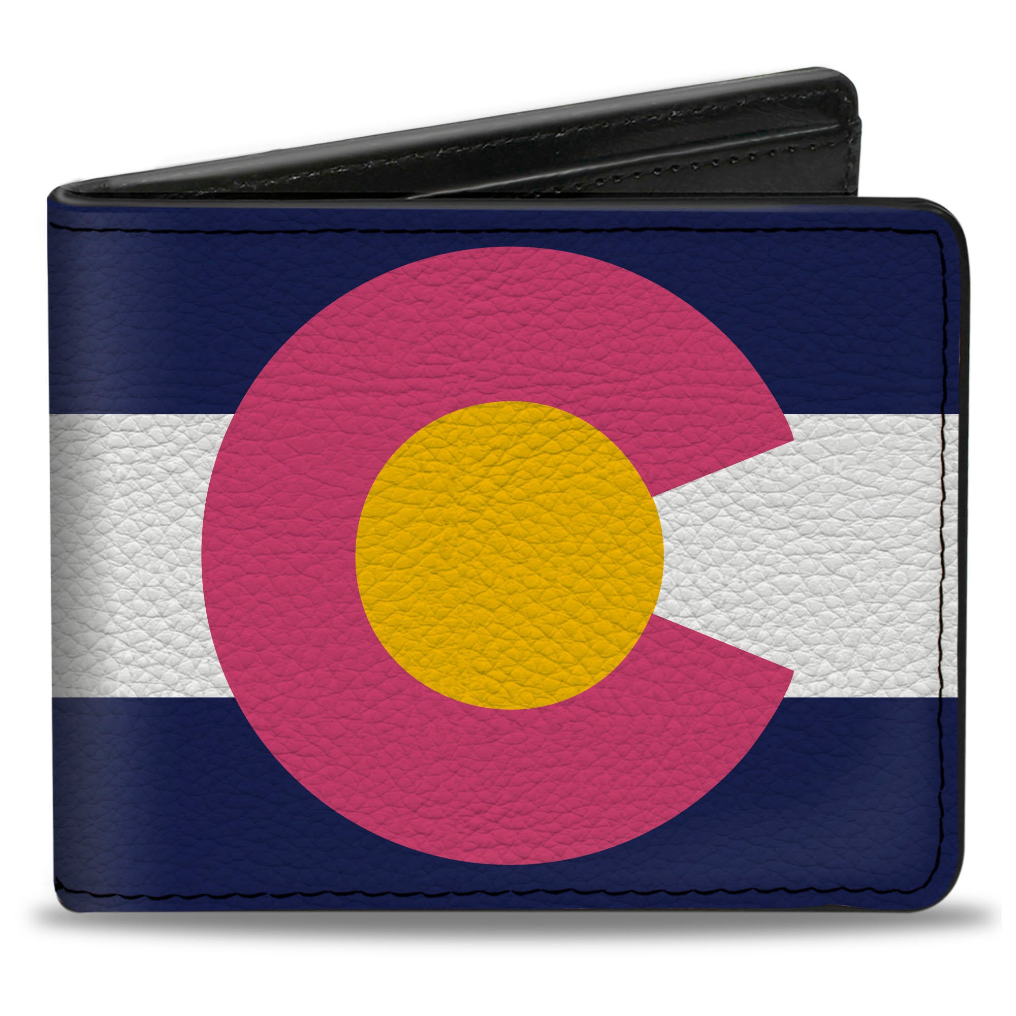 Bi-Fold Wallet - Colorado Flags6 Repeat Blue White Pink Yellow Bi-Fold Wallets Buckle-Down