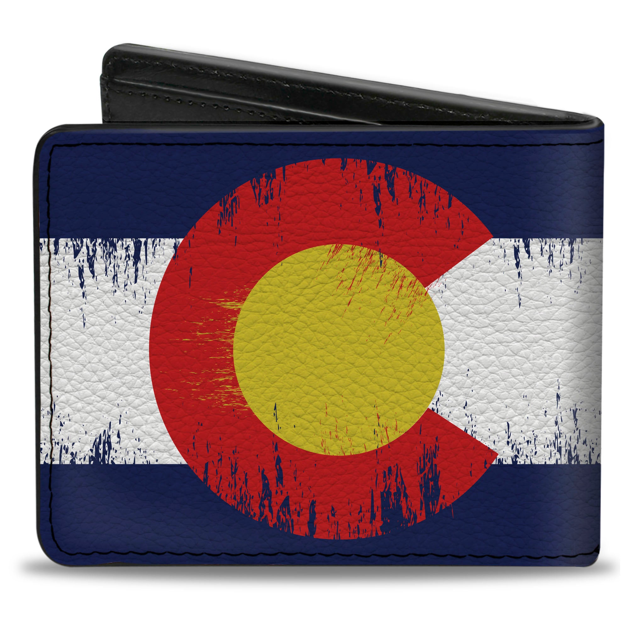 Bi-Fold Wallet - Colorado Flags2 Repeat Weathered Bi-Fold Wallets Buckle-Down