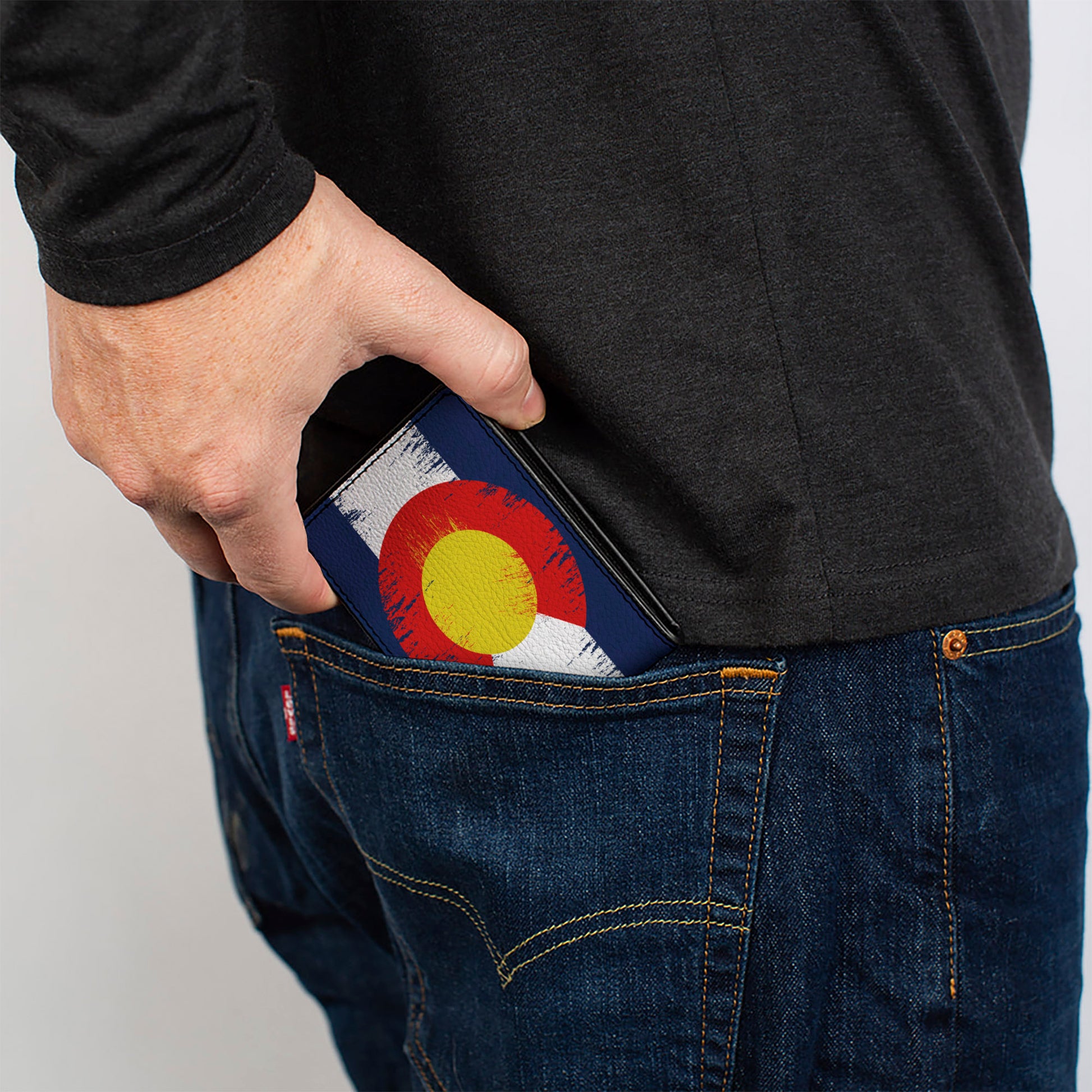Bi-Fold Wallet - Colorado Flags2 Repeat Weathered Bi-Fold Wallets Buckle-Down