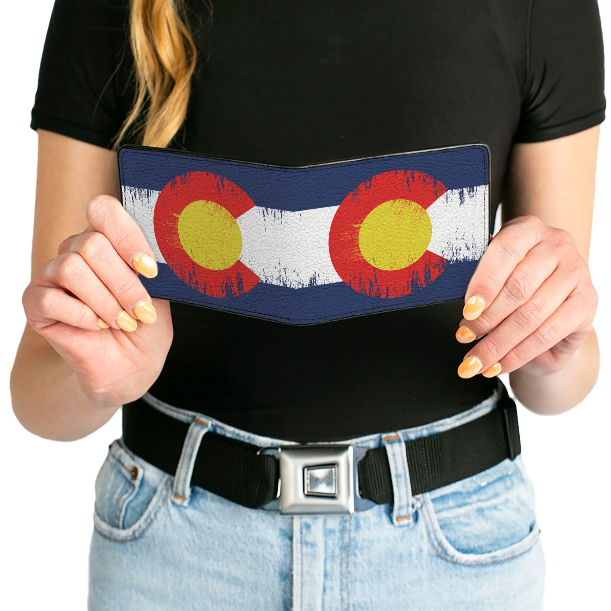 Bi-Fold Wallet - Colorado Flags2 Repeat Weathered Bi-Fold Wallets Buckle-Down