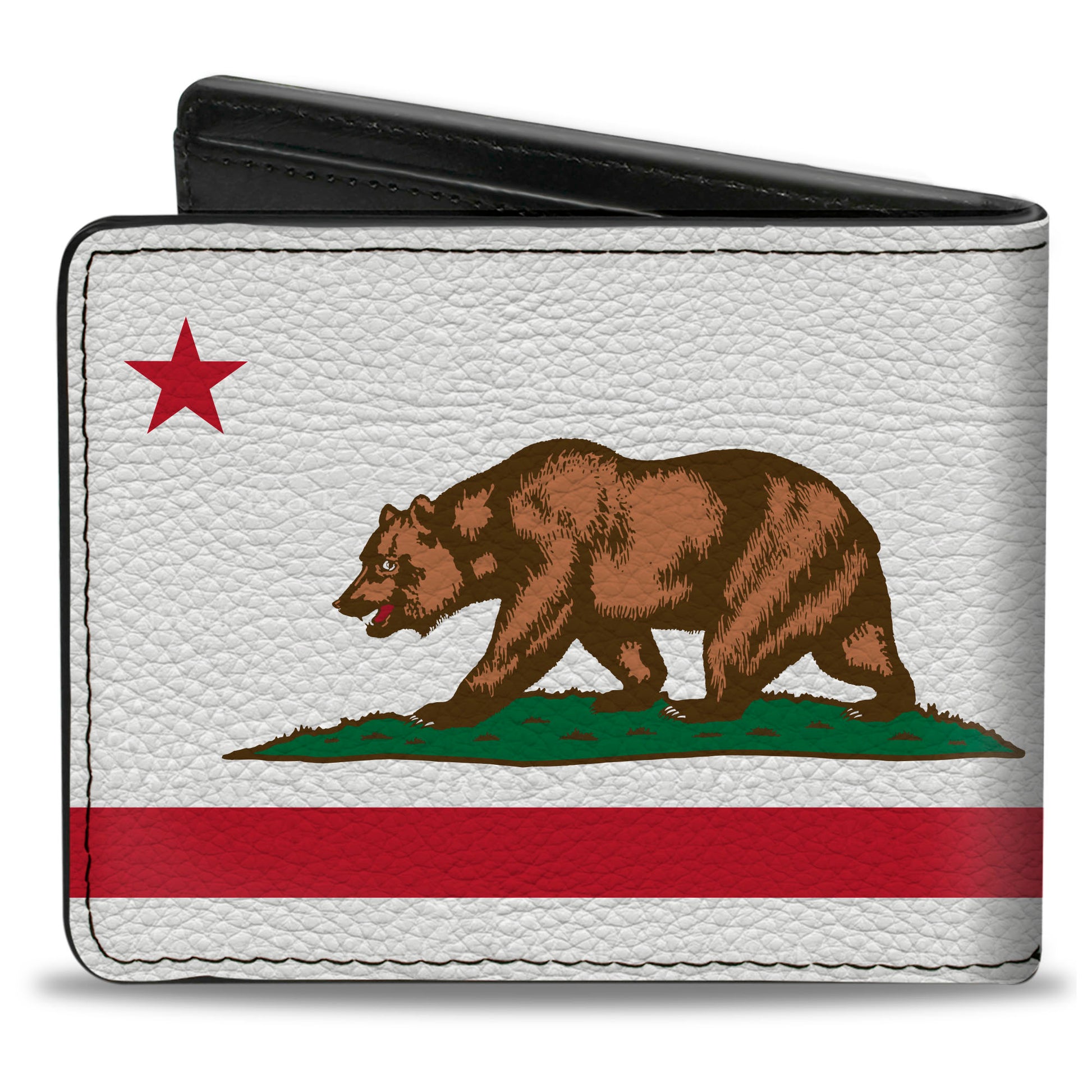 Bi-Fold Wallet - California Flag White w Stripe Bi-Fold Wallets Buckle-Down
