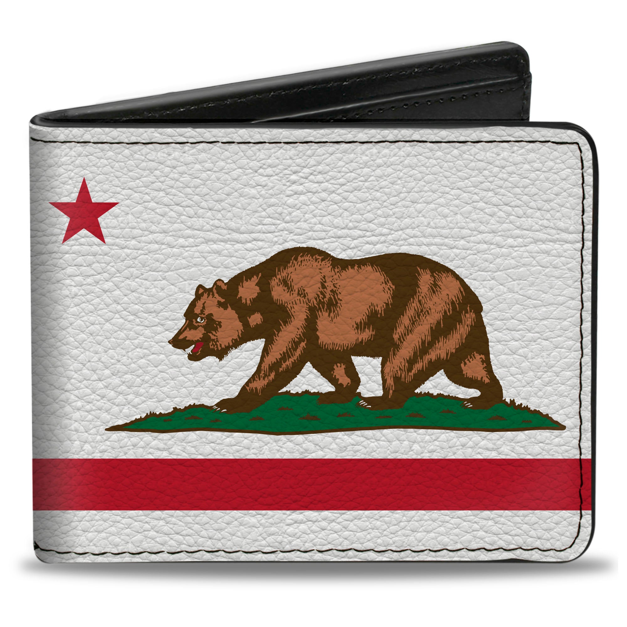 Bi-Fold Wallet - California Flag White w Stripe Bi-Fold Wallets Buckle-Down