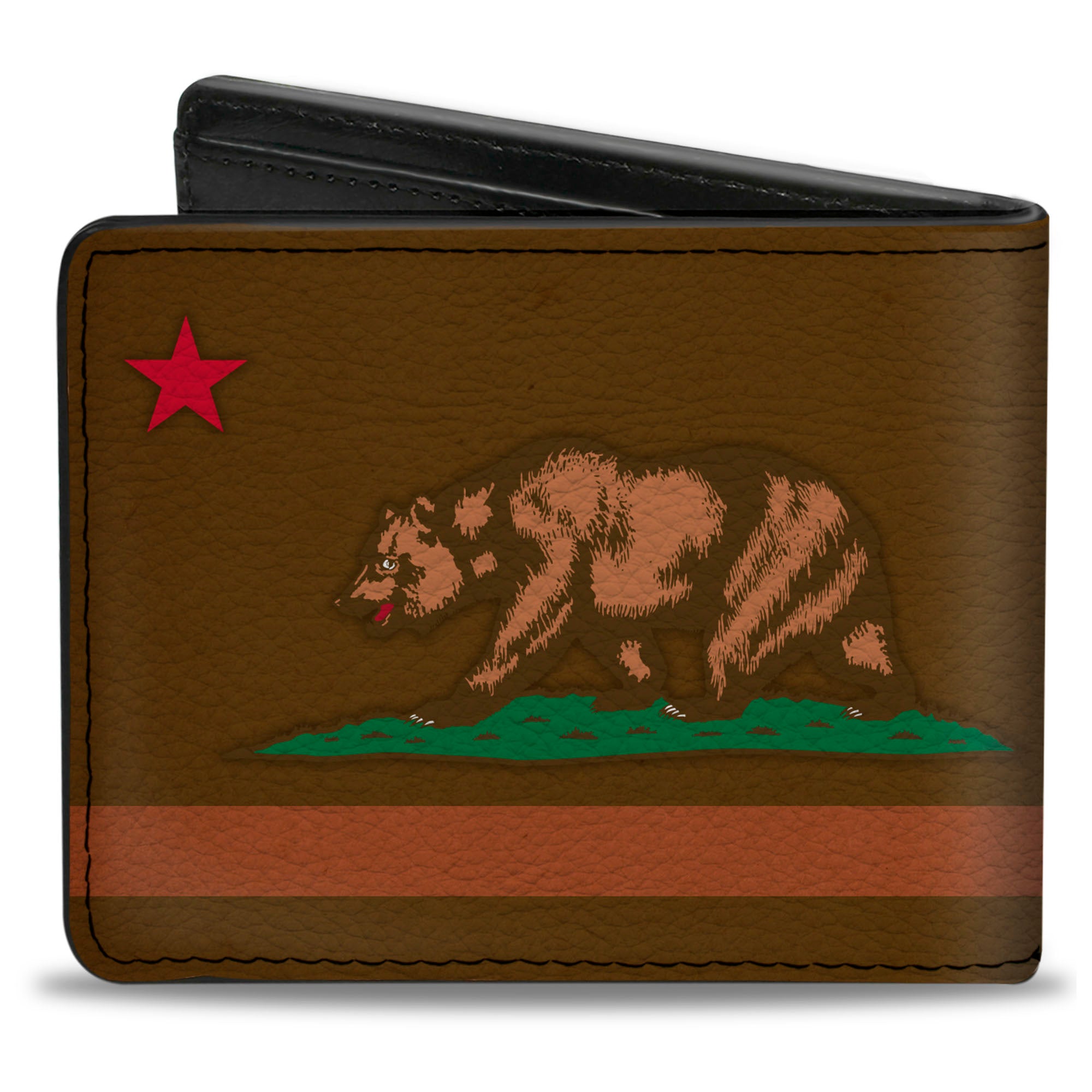 Bi-Fold Wallet - California Flag Weathered Browns Bi-Fold Wallets Buckle-Down