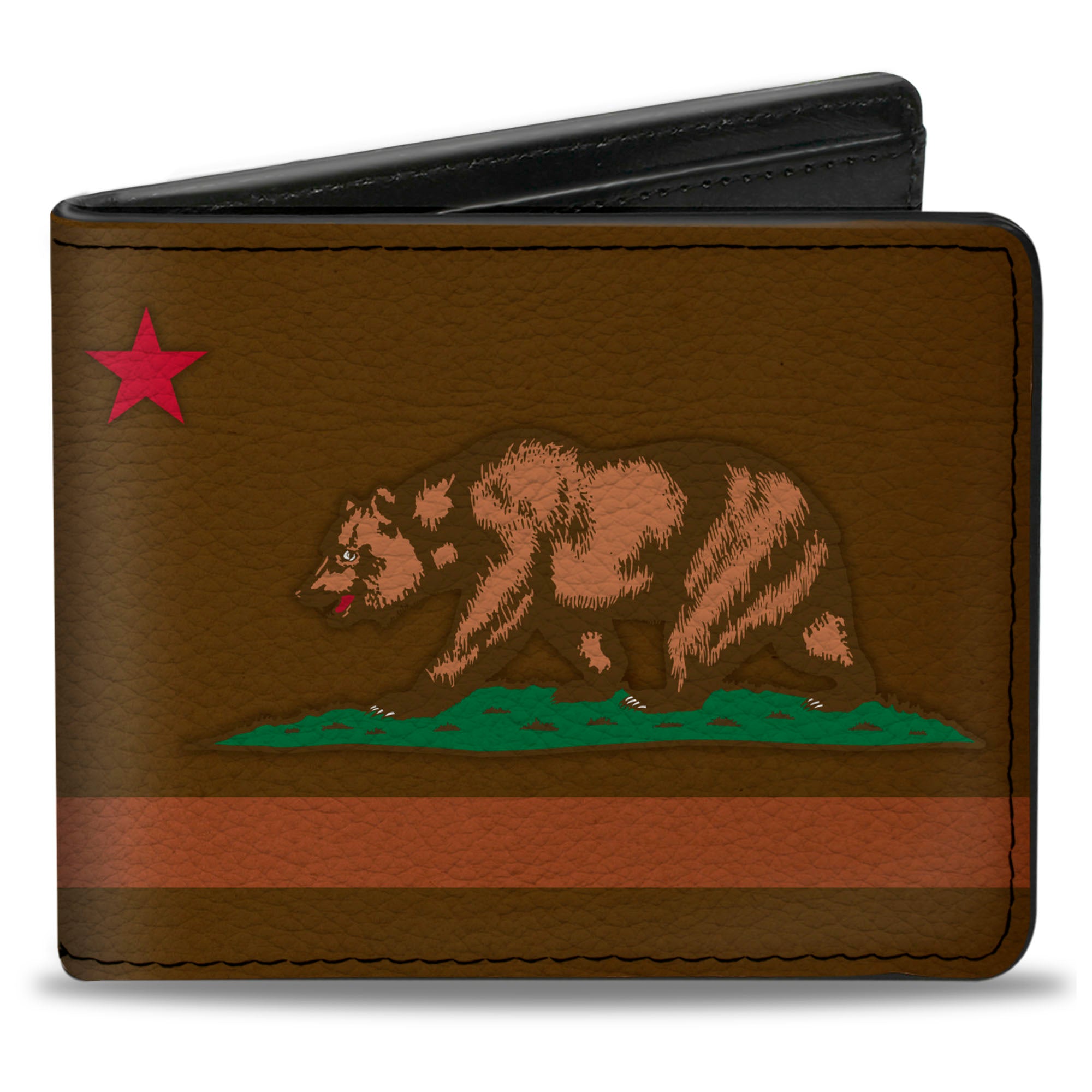 Bi-Fold Wallet - California Flag Weathered Browns Bi-Fold Wallets Buckle-Down