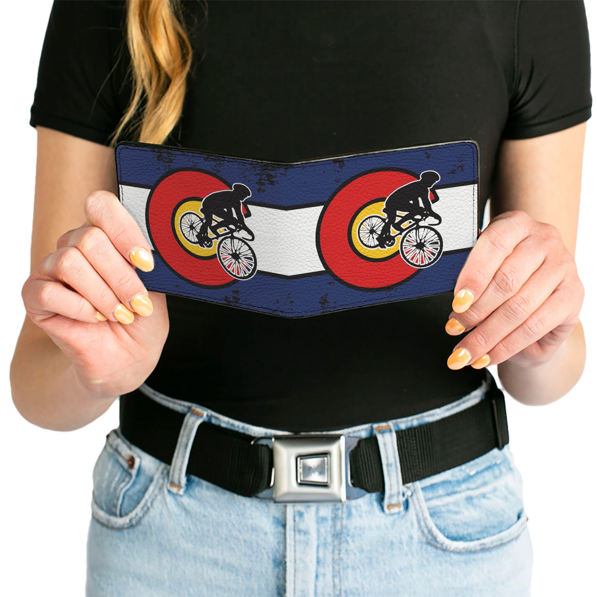 Bi-Fold Wallet - Colorado Biker Distressed Bi-Fold Wallets Buckle-Down