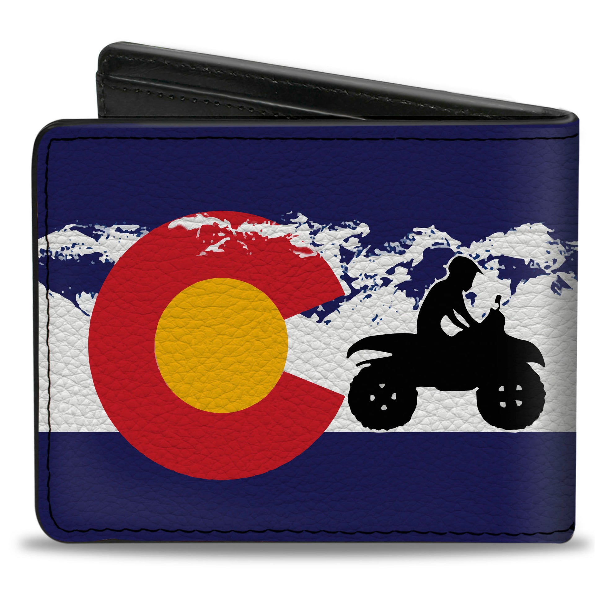 Bi-Fold Wallet - Colorado ATV Rider Mountains Bi-Fold Wallets Buckle-Down