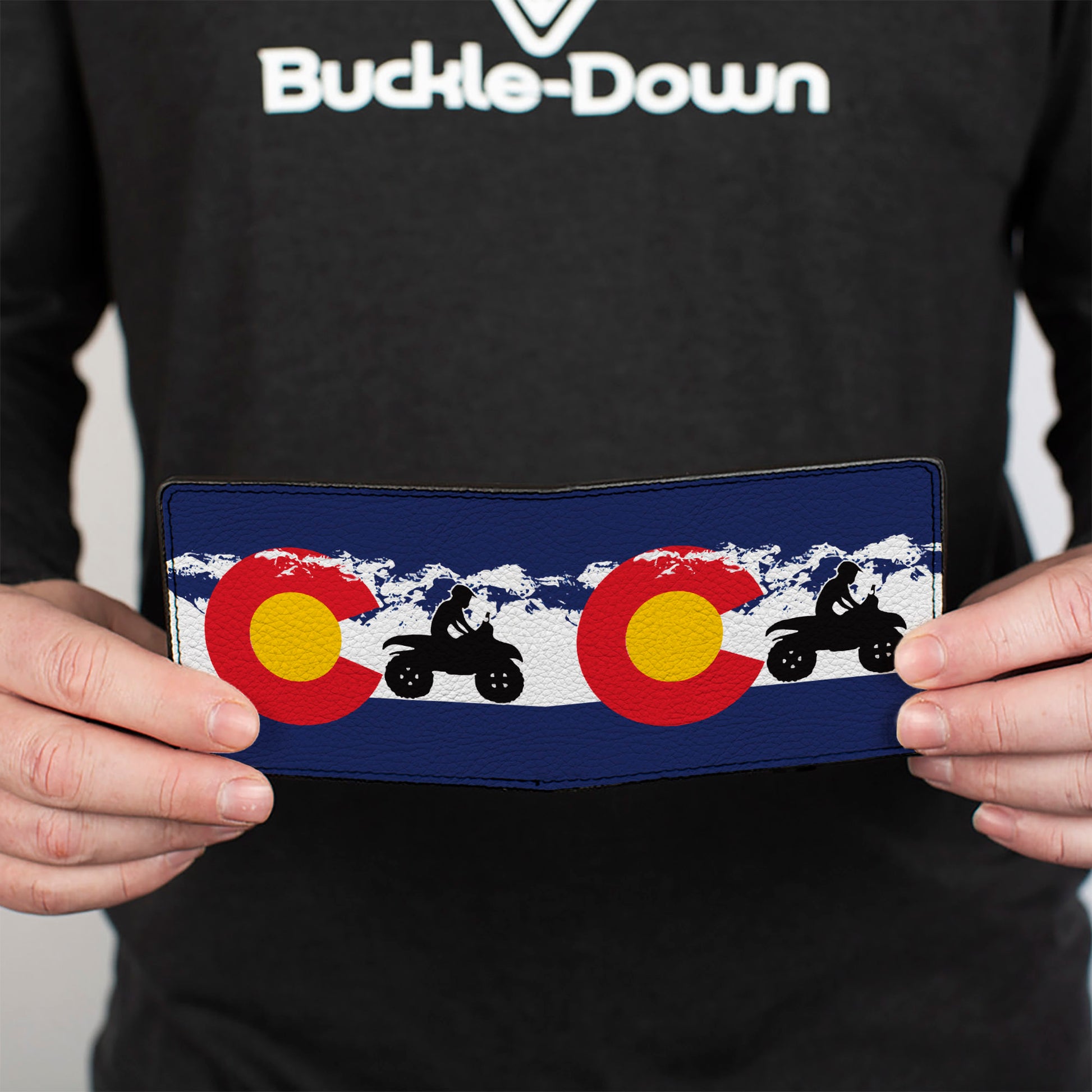 Bi-Fold Wallet - Colorado ATV Rider Mountains Bi-Fold Wallets Buckle-Down