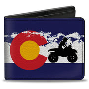 Bi-Fold Wallet - Colorado ATV Rider Mountains Bi-Fold Wallets Buckle-Down
