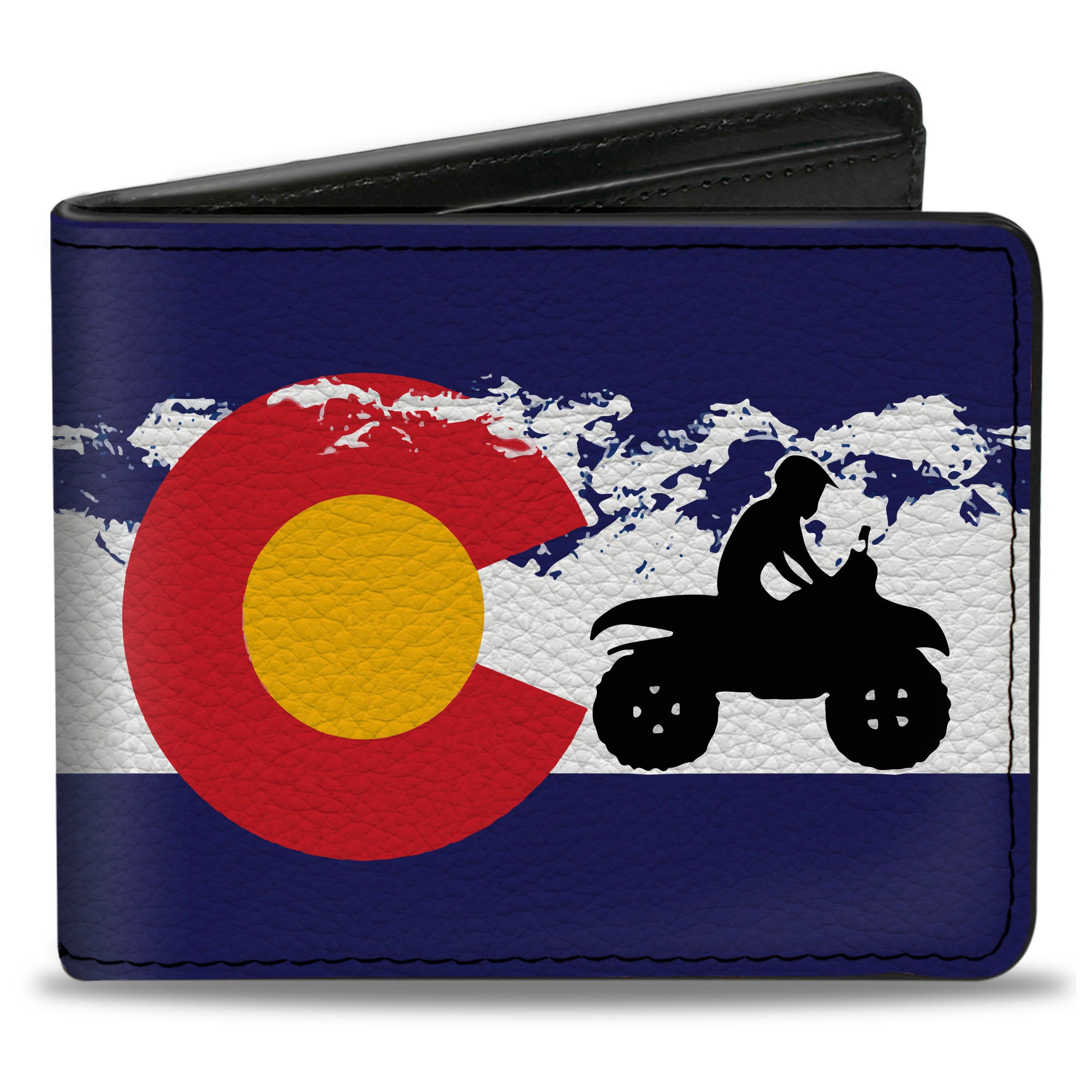 Bi-Fold Wallet - Colorado ATV Rider Mountains Bi-Fold Wallets Buckle-Down