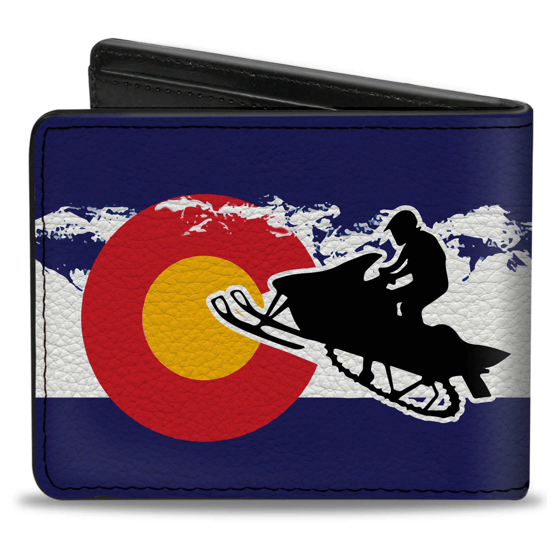 Bi-Fold Wallet - Colorado Snowmobiler Mountains Bi-Fold Wallets Buckle-Down