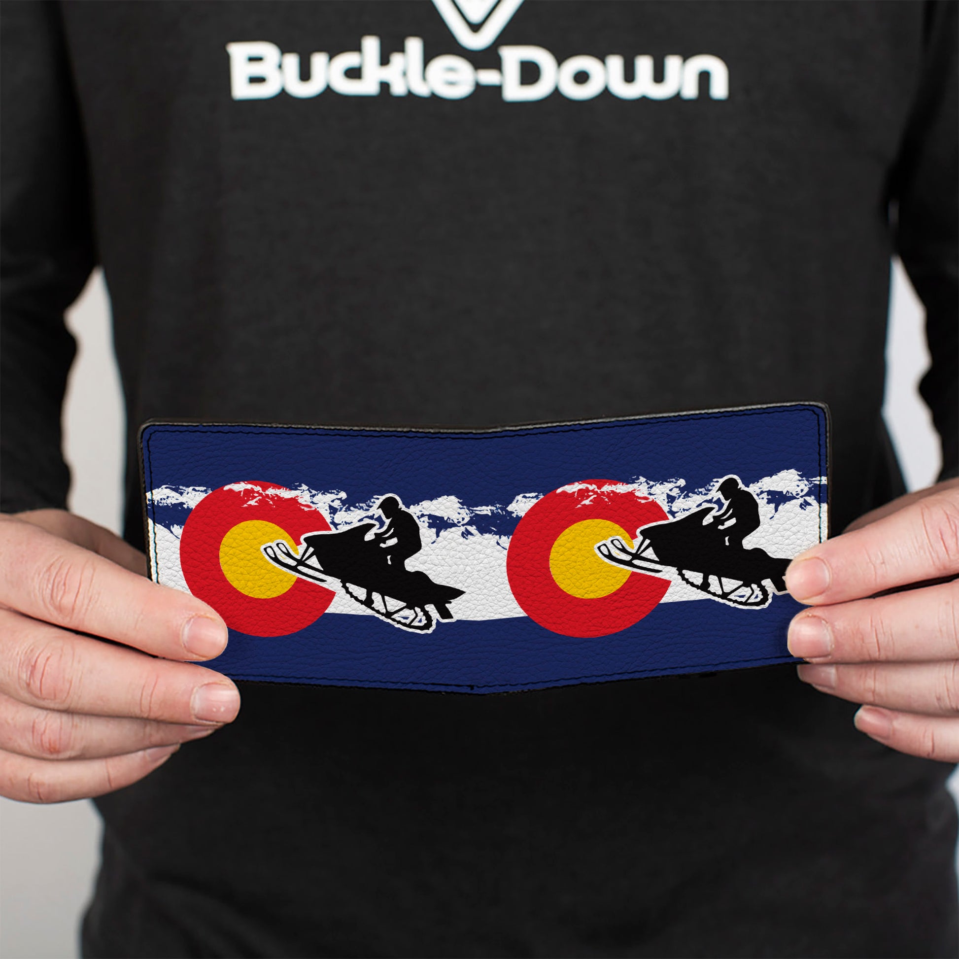 Bi-Fold Wallet - Colorado Snowmobiler Mountains Bi-Fold Wallets Buckle-Down