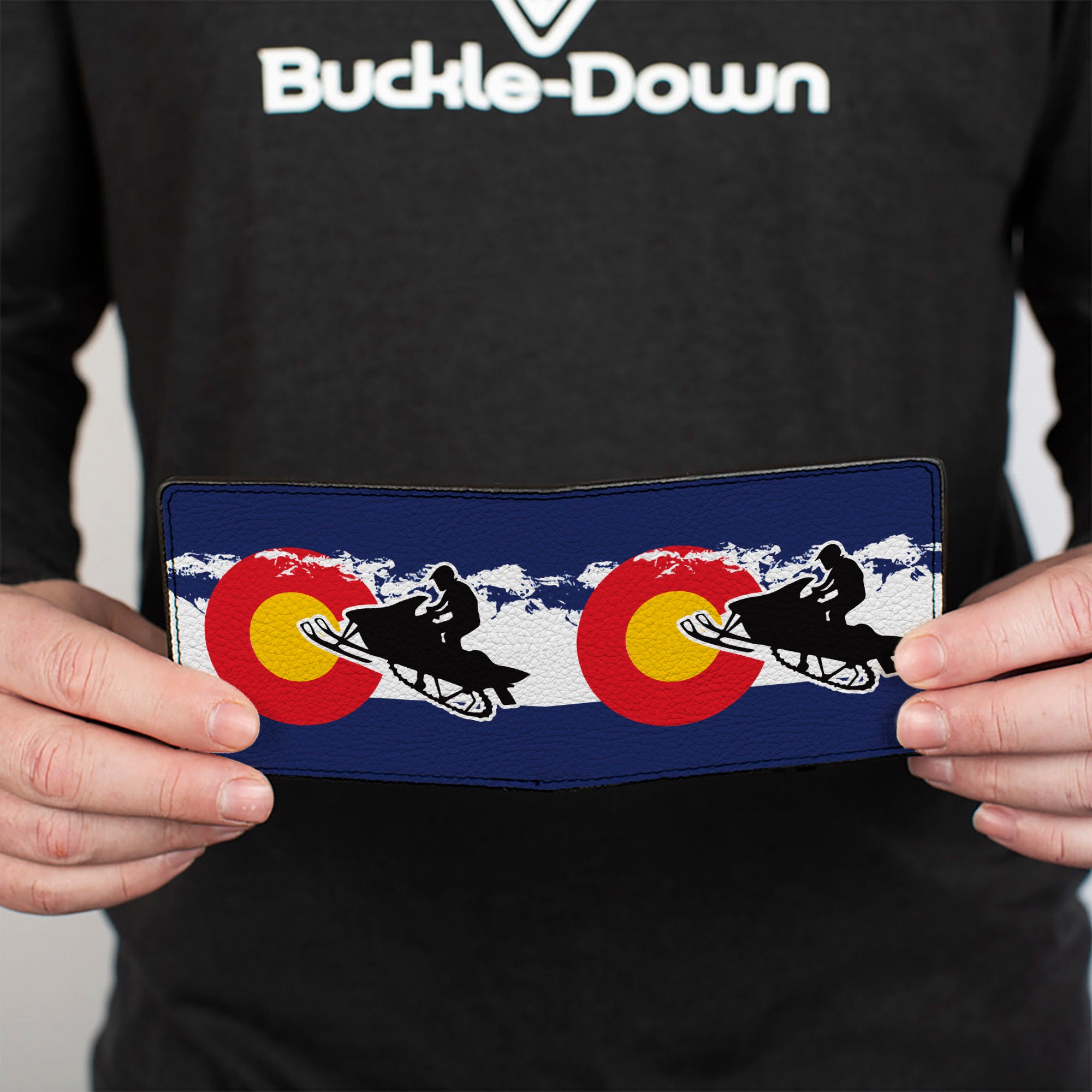 Bi-Fold Wallet - Colorado Snowmobiler Mountains Bi-Fold Wallets Buckle-Down