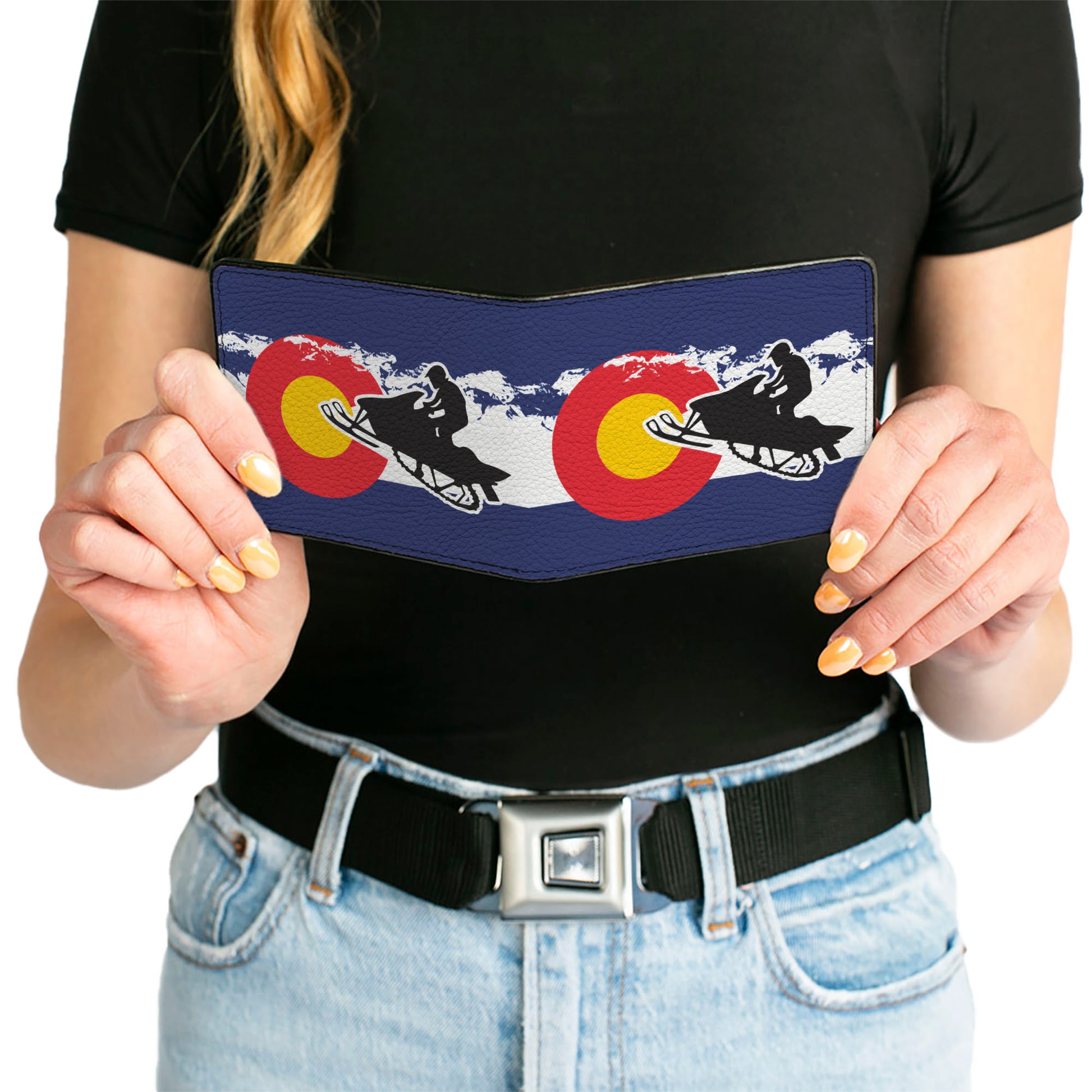 Bi-Fold Wallet - Colorado Snowmobiler Mountains Bi-Fold Wallets Buckle-Down