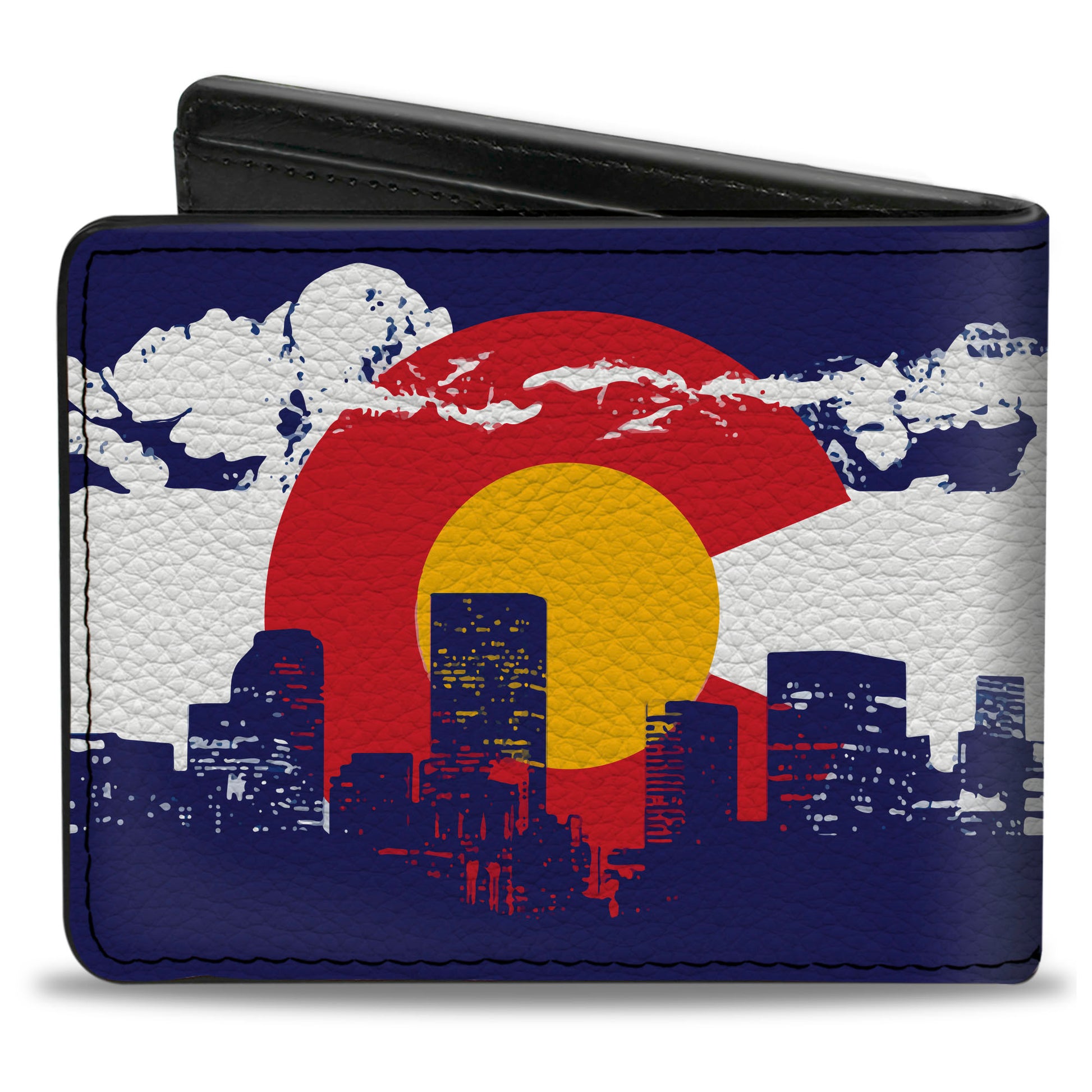 Bi-Fold Wallet - Colorado Skyline Mountains Bi-Fold Wallets Buckle-Down