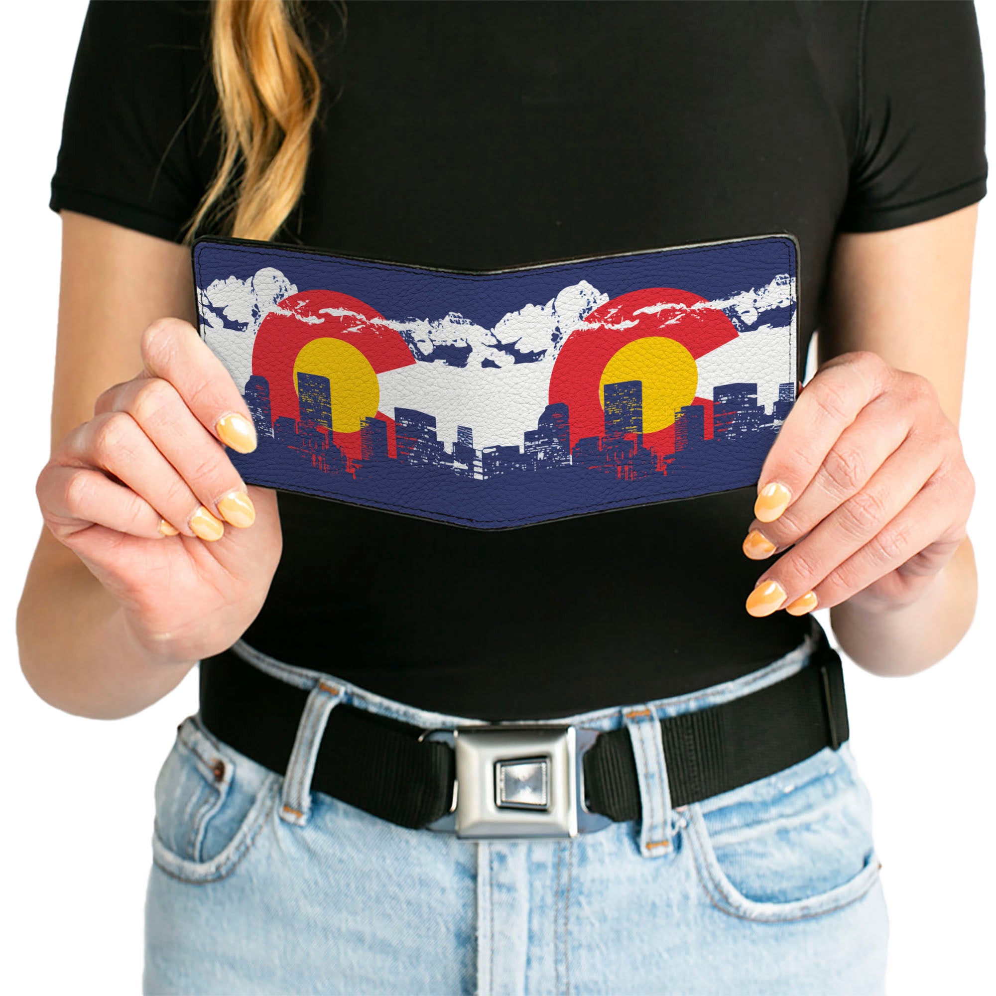 Bi-Fold Wallet - Colorado Skyline Mountains Bi-Fold Wallets Buckle-Down