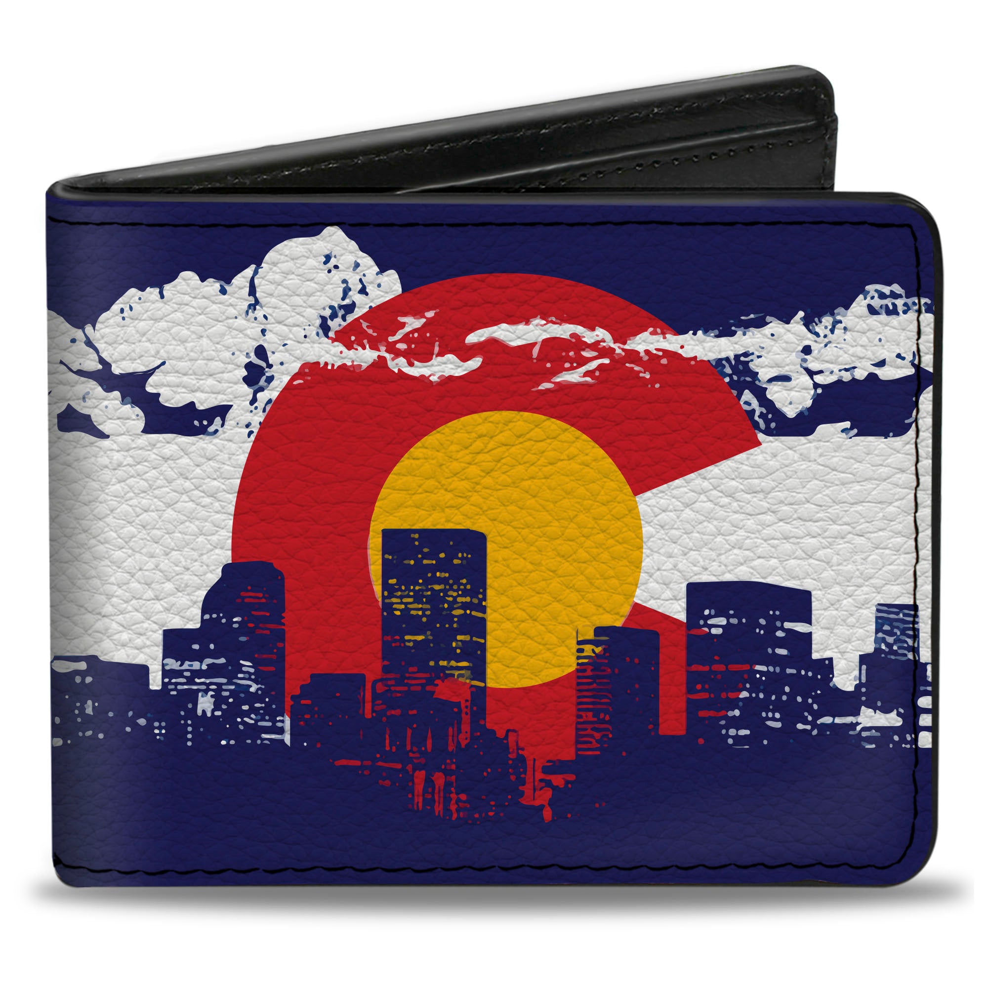 Bi-Fold Wallet - Colorado Skyline Mountains Bi-Fold Wallets Buckle-Down