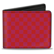 Bi-Fold Wallet - Checker Fluorescent Orange Pink Bi-Fold Wallets Buckle-Down