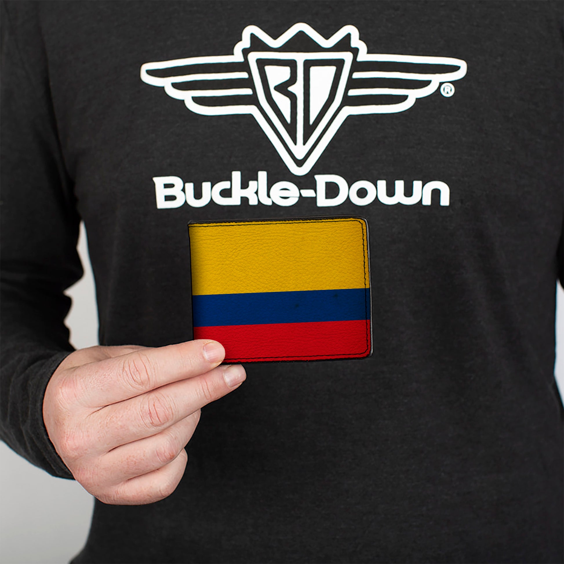 Bi-Fold Wallet - Colombia Flag Distressed Bi-Fold Wallets Buckle-Down