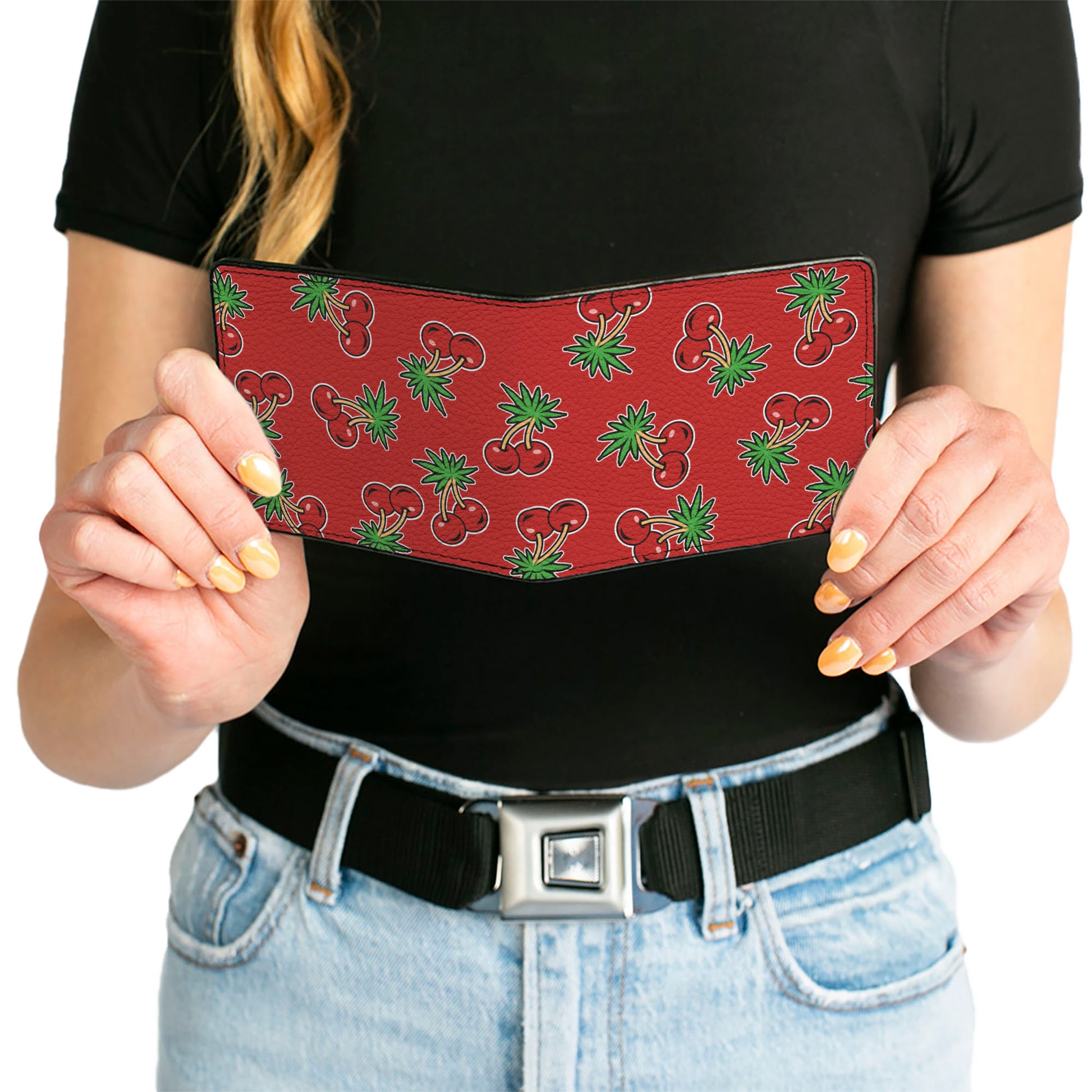 Bi-Fold Wallet - Cherries2 Scattered Red Bi-Fold Wallets Buckle-Down