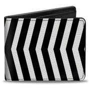 Bi-Fold Wallet - Chevron2 White Black Bi-Fold Wallets Buckle-Down
