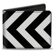 Bi-Fold Wallet - Chevron3 White Black Bi-Fold Wallets Buckle-Down