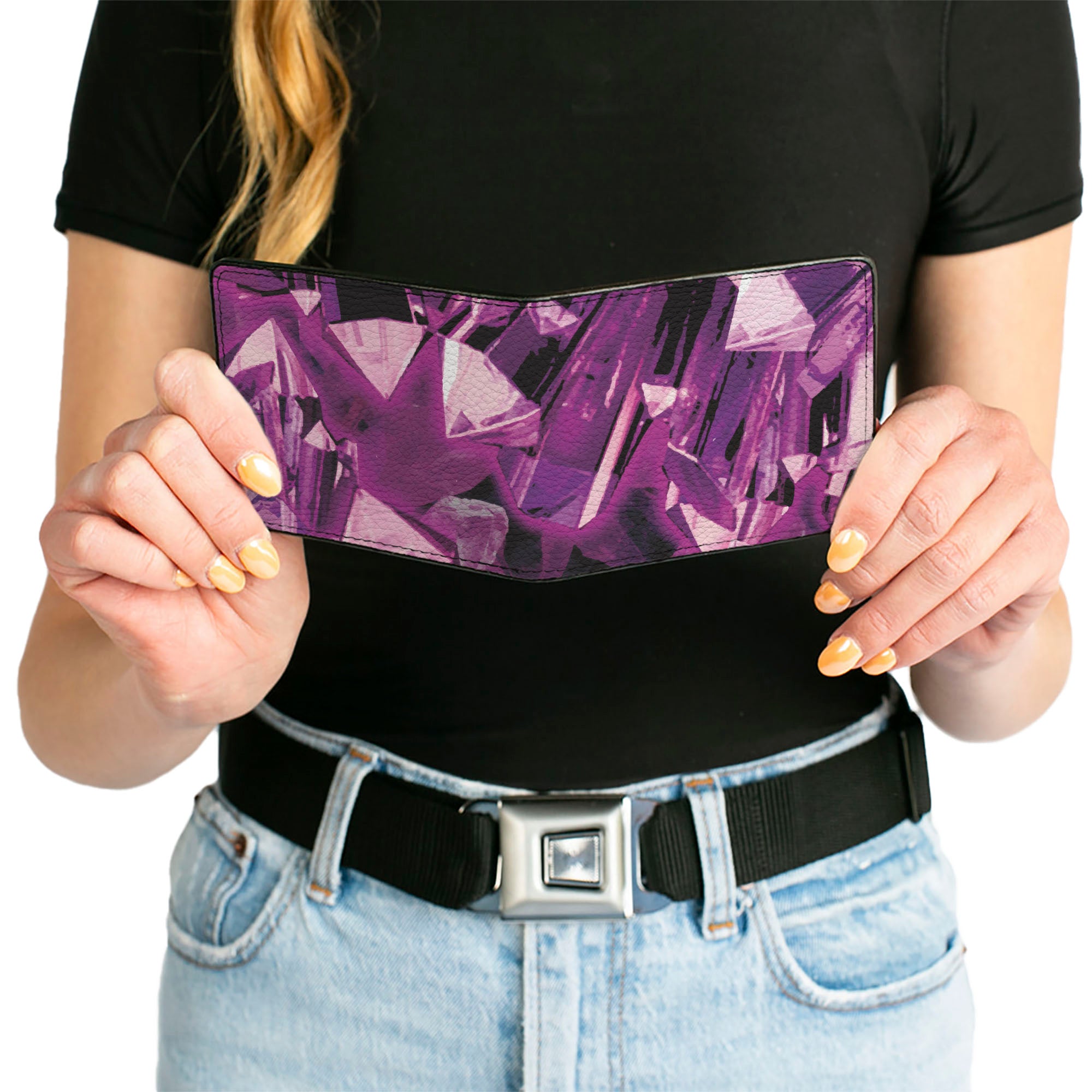 Bi-Fold Wallet - Crystals Purples Bi-Fold Wallets Buckle-Down