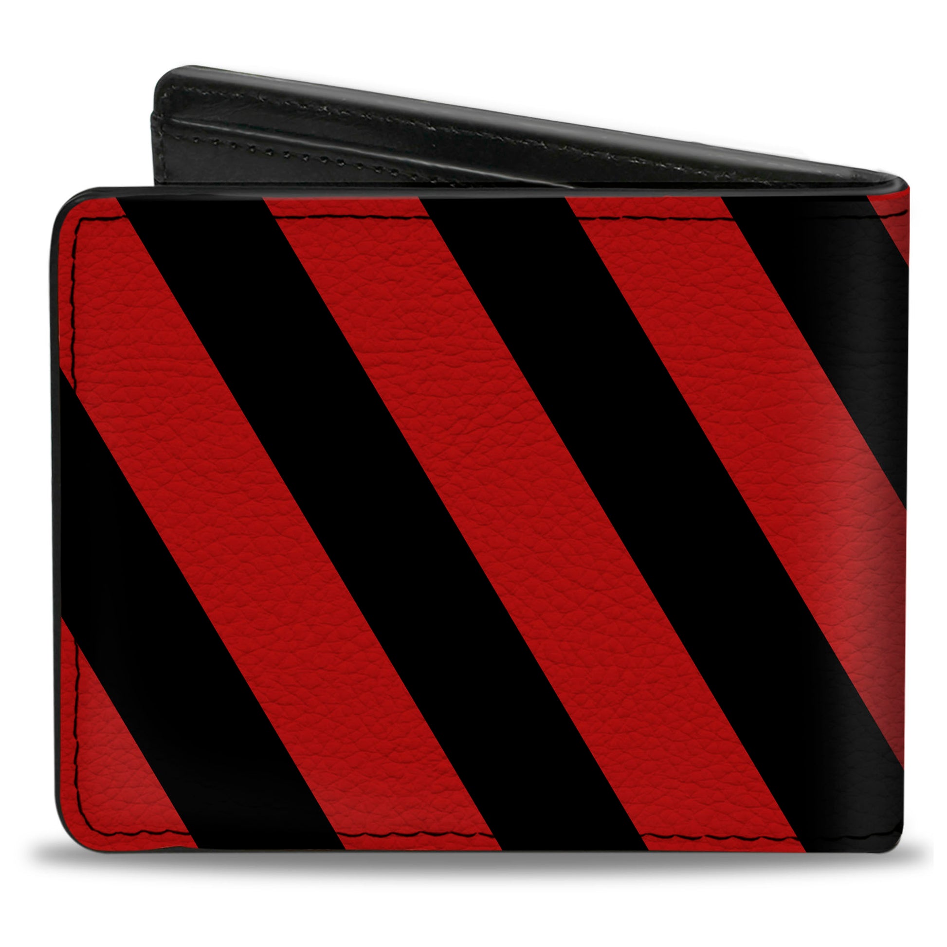 Bi-Fold Wallet - Candy Cane2 Stripe White Red Bi-Fold Wallets Buckle-Down