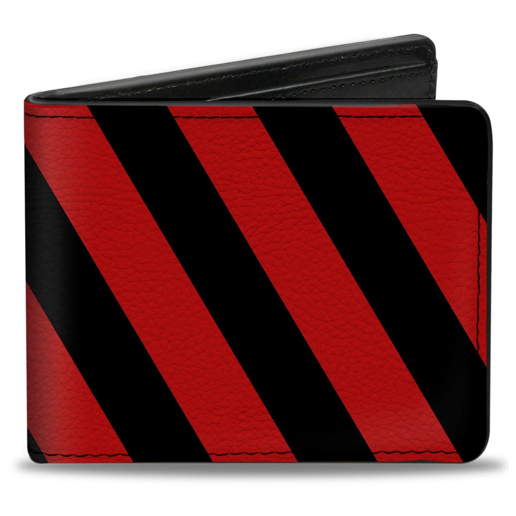 Bi-Fold Wallet - Candy Cane2 Stripe White Red Bi-Fold Wallets Buckle-Down