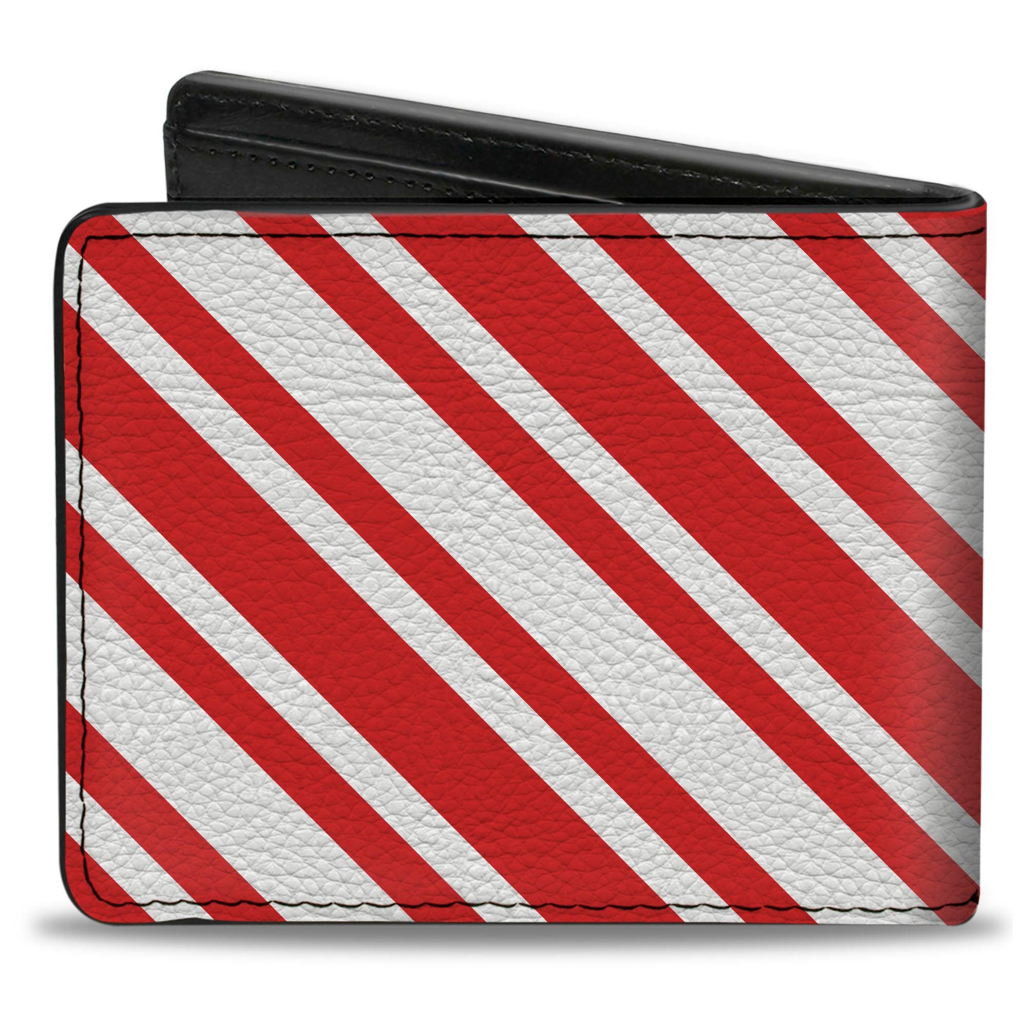 Bi-Fold Wallet - Candy Cane3 Stripe White 3-Red Bi-Fold Wallets Buckle-Down