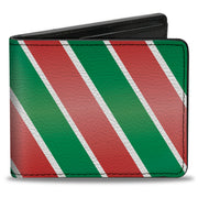 Bi-Fold Wallet - Candy Cane4 White Red Green Bi-Fold Wallets Buckle-Down