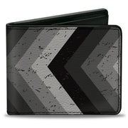Bi-Fold Wallet - Chevron Weathered Black Grays Bi-Fold Wallets Buckle-Down