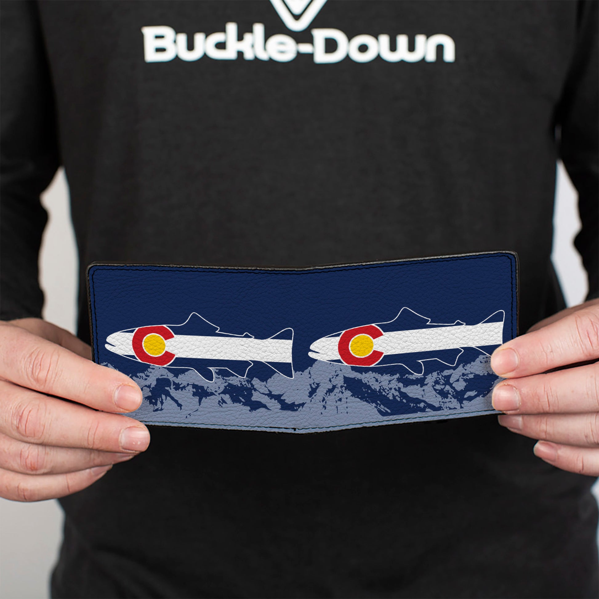 Bi-Fold Wallet - Colorado Trout Flag Blue White Red Yellow Bi-Fold Wallets Buckle-Down