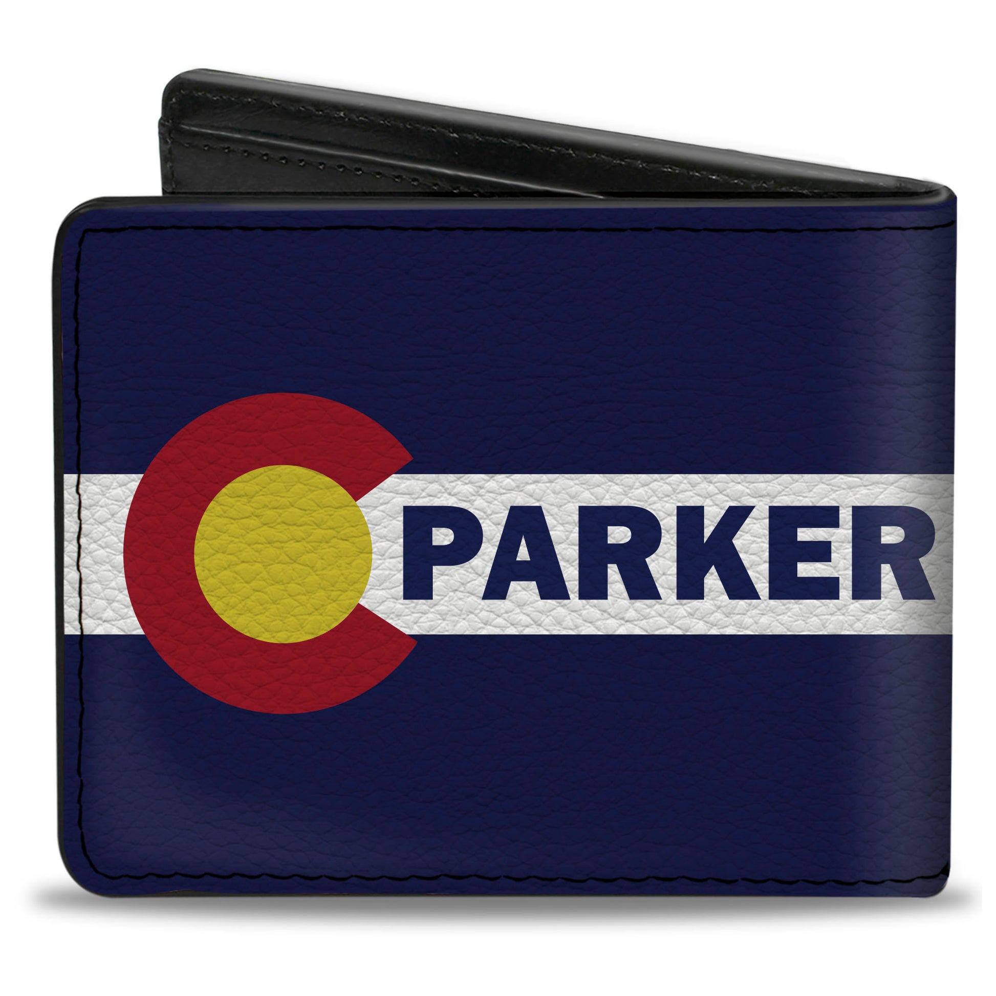 Bi-Fold Wallet - Colorado PARKER Flag Blue White Red Yellow Bi-Fold Wallets Buckle-Down