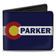 Bi-Fold Wallet - Colorado PARKER Flag Blue White Red Yellow Bi-Fold Wallets Buckle-Down