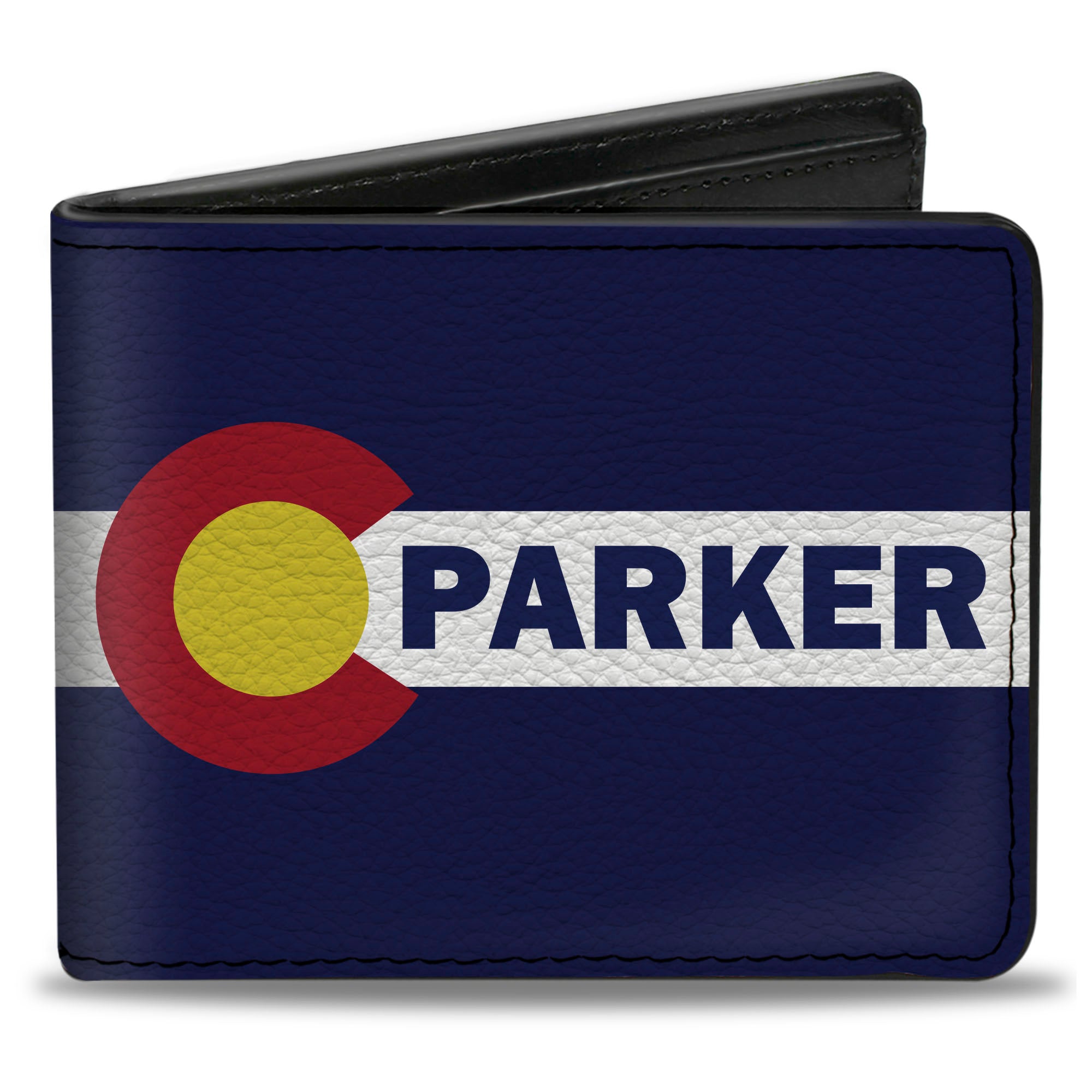Bi-Fold Wallet - Colorado PARKER Flag Blue White Red Yellow Bi-Fold Wallets Buckle-Down