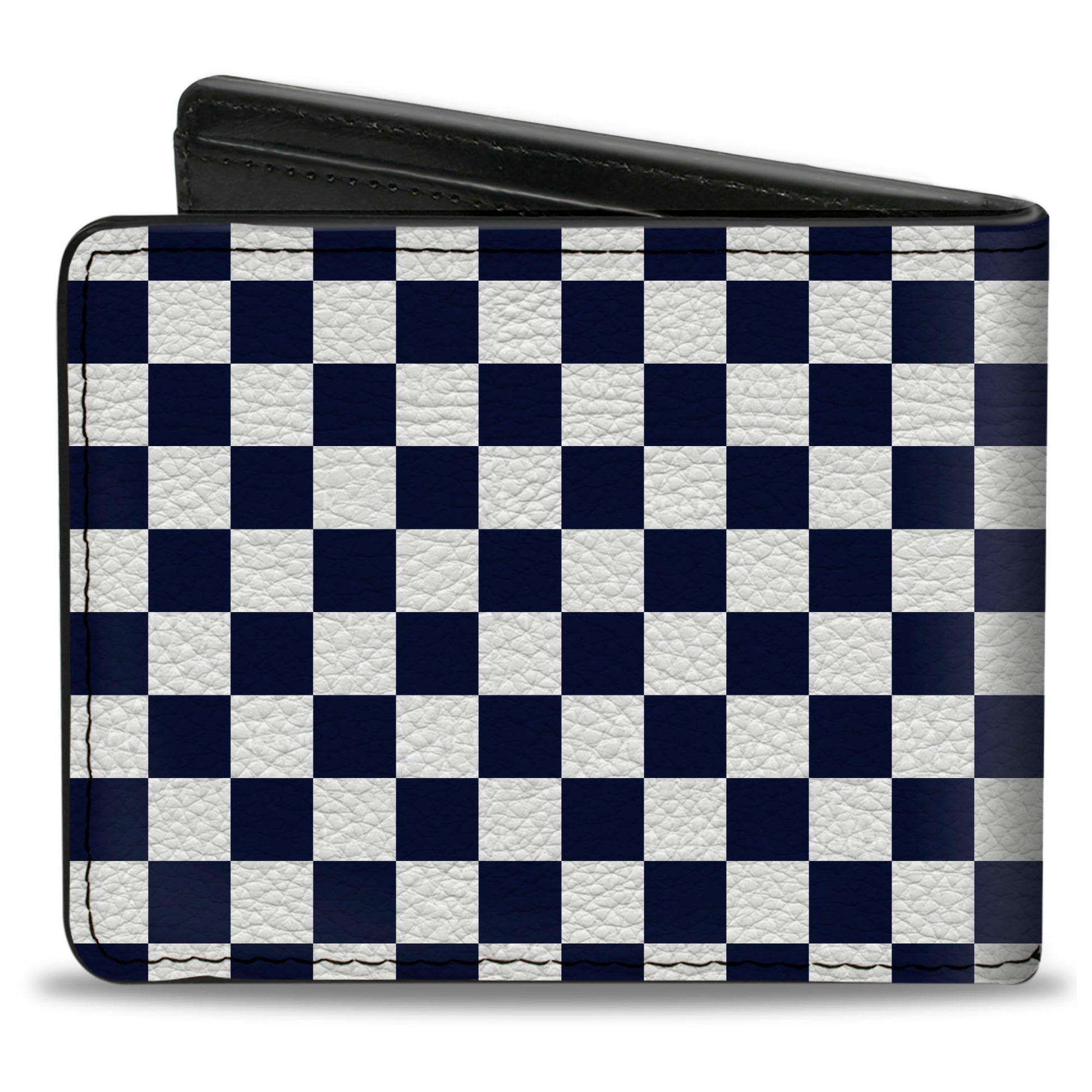 Bi-Fold Wallet - Checker Midnight Blue White Bi-Fold Wallets Buckle-Down
