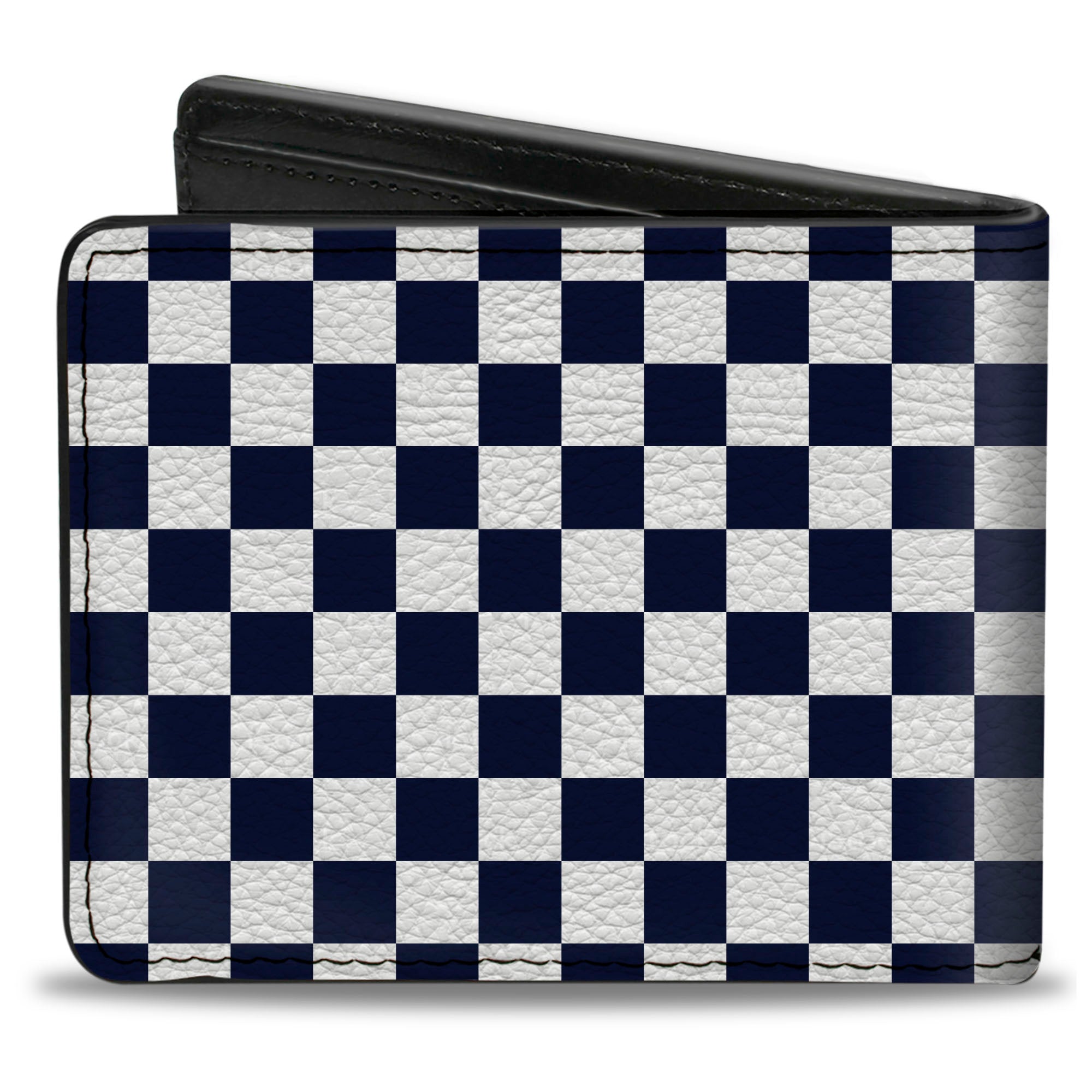 Bi-Fold Wallet - Checker Midnight Blue White Bi-Fold Wallets Buckle-Down