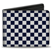 Bi-Fold Wallet - Checker Midnight Blue White Bi-Fold Wallets Buckle-Down