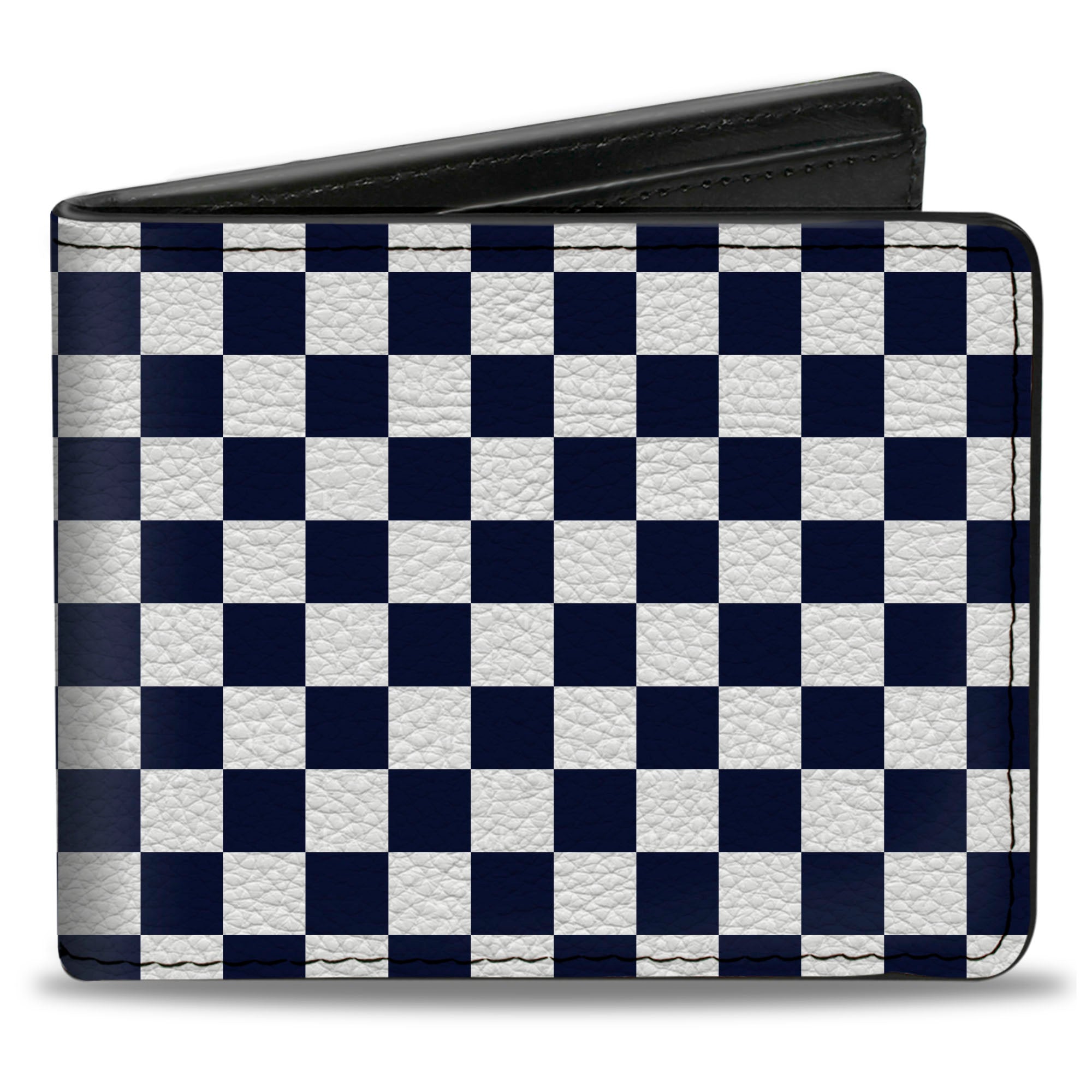 Bi-Fold Wallet - Checker Midnight Blue White Bi-Fold Wallets Buckle-Down
