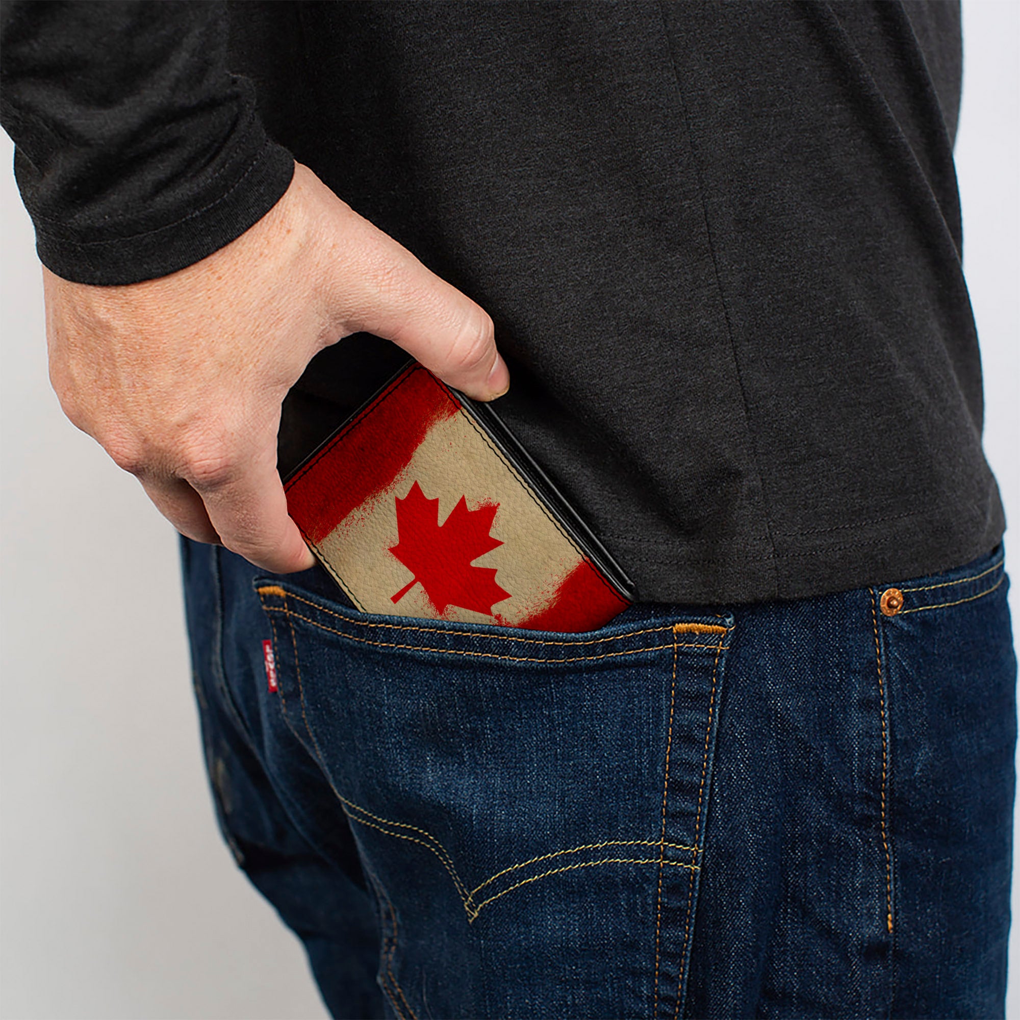 Bi-Fold Wallet - Canada Flag Painted Bi-Fold Wallets Buckle-Down