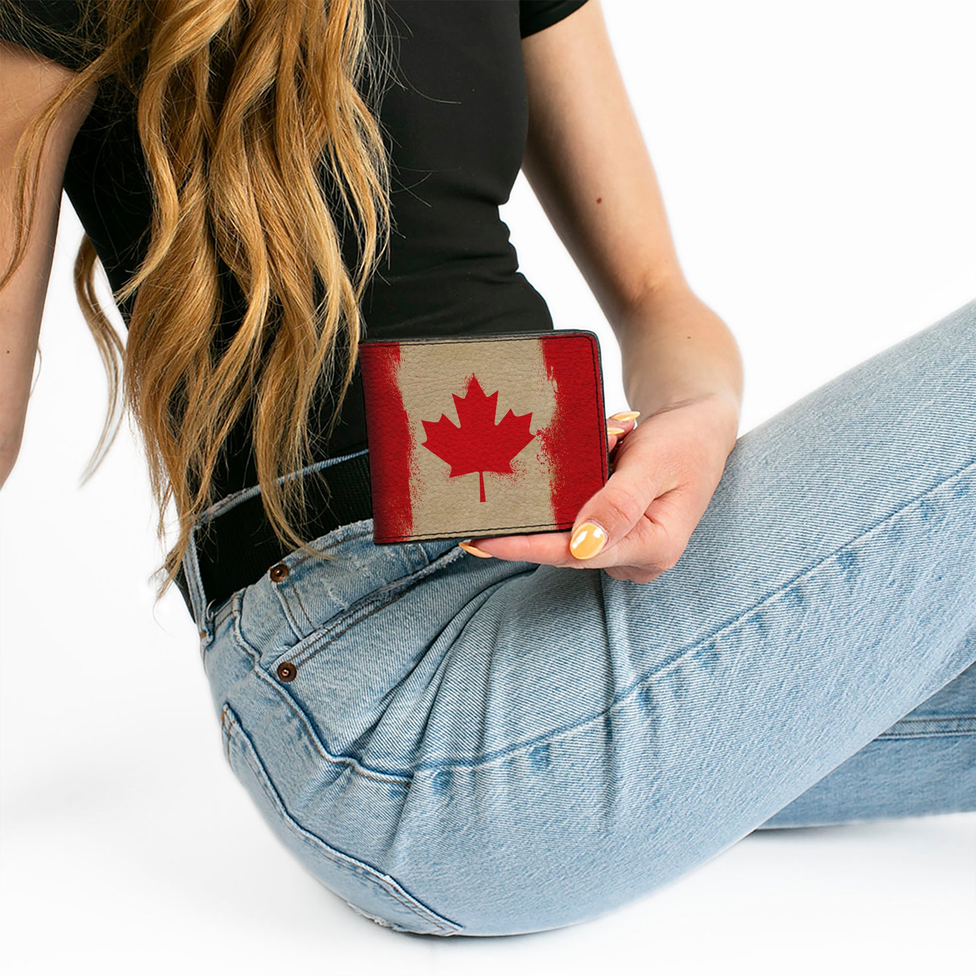 Bi-Fold Wallet - Canada Flag Painted Bi-Fold Wallets Buckle-Down