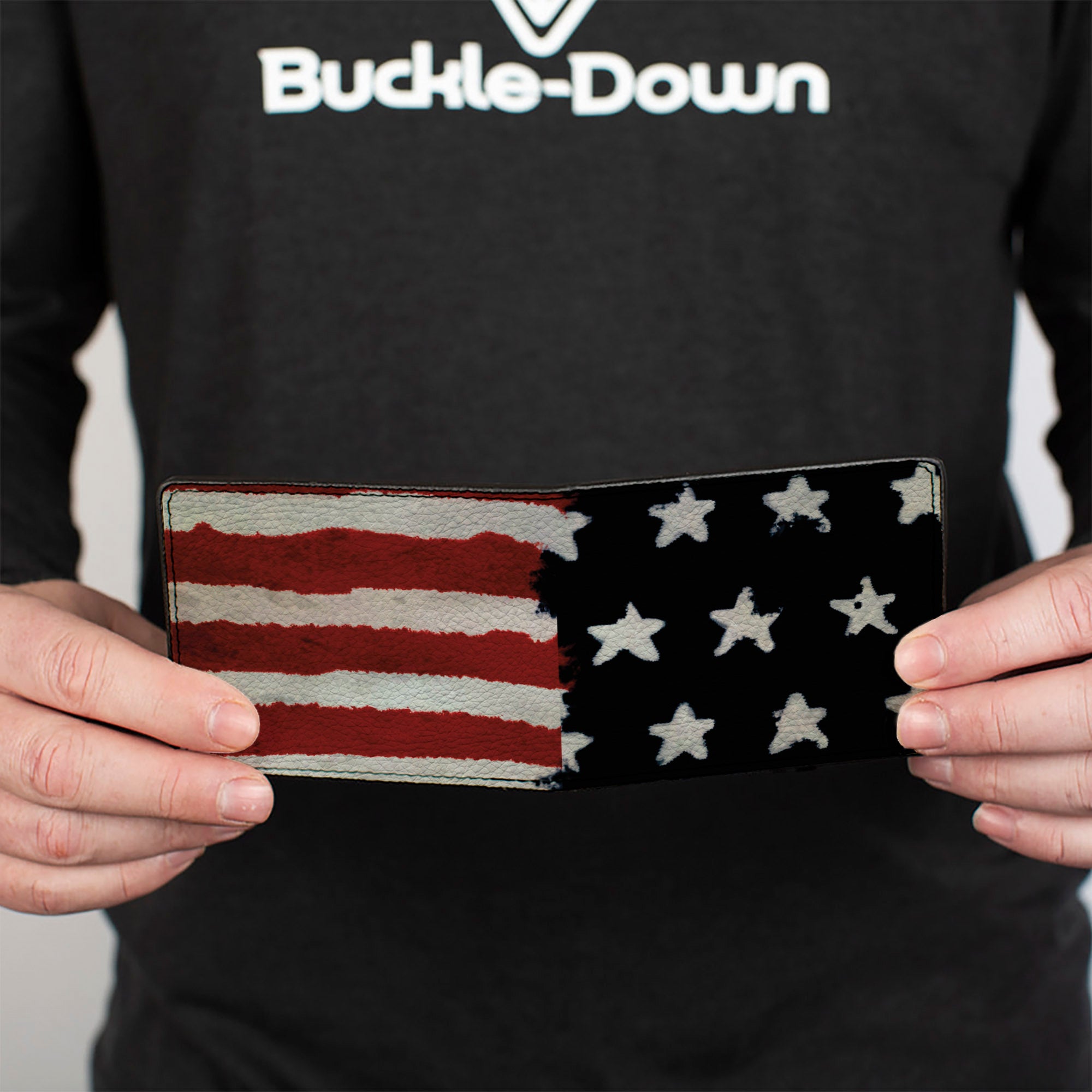 Bi-Fold Wallet - Stars & Stripes Painting Bi-Fold Wallets Buckle-Down