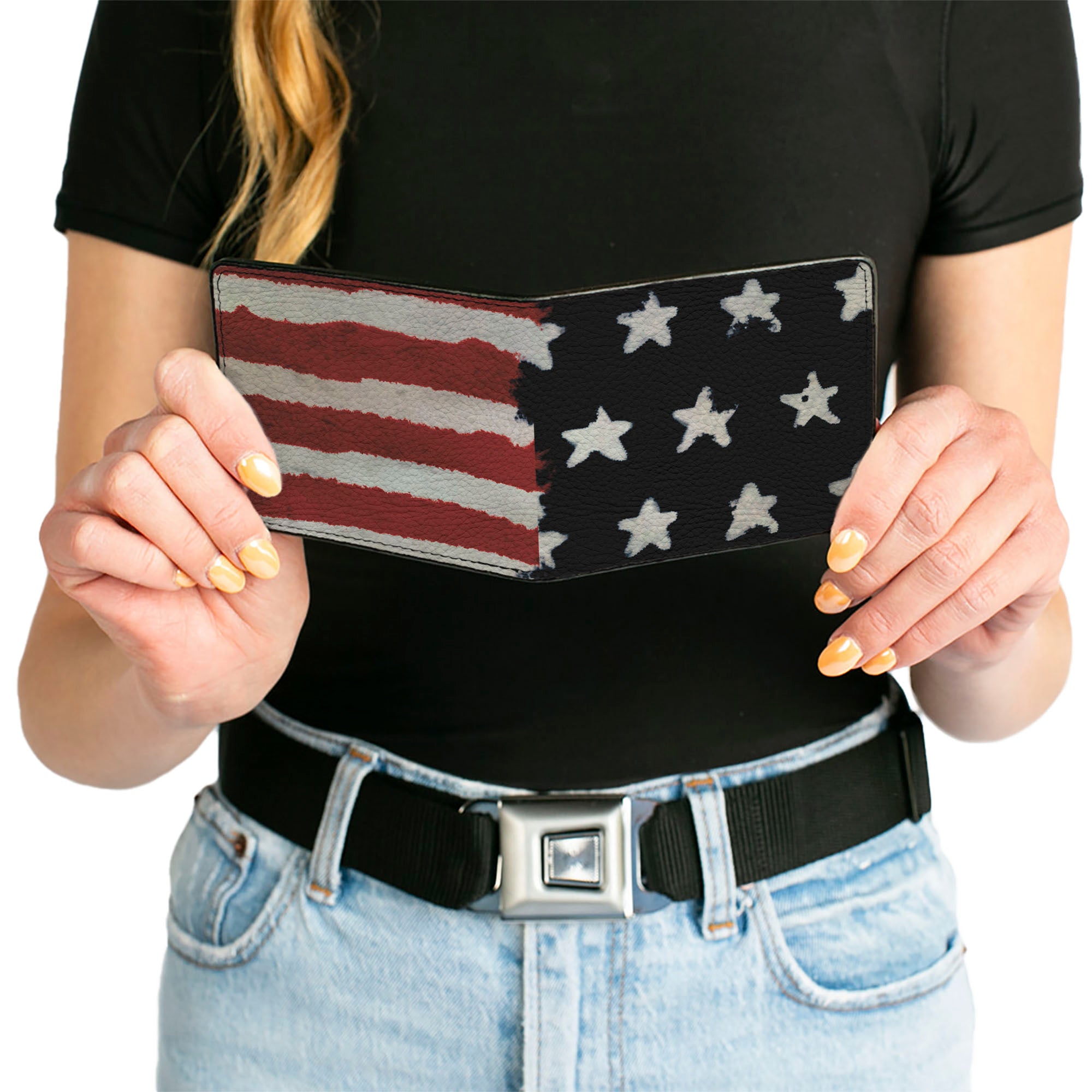 Bi-Fold Wallet - Stars & Stripes Painting Bi-Fold Wallets Buckle-Down