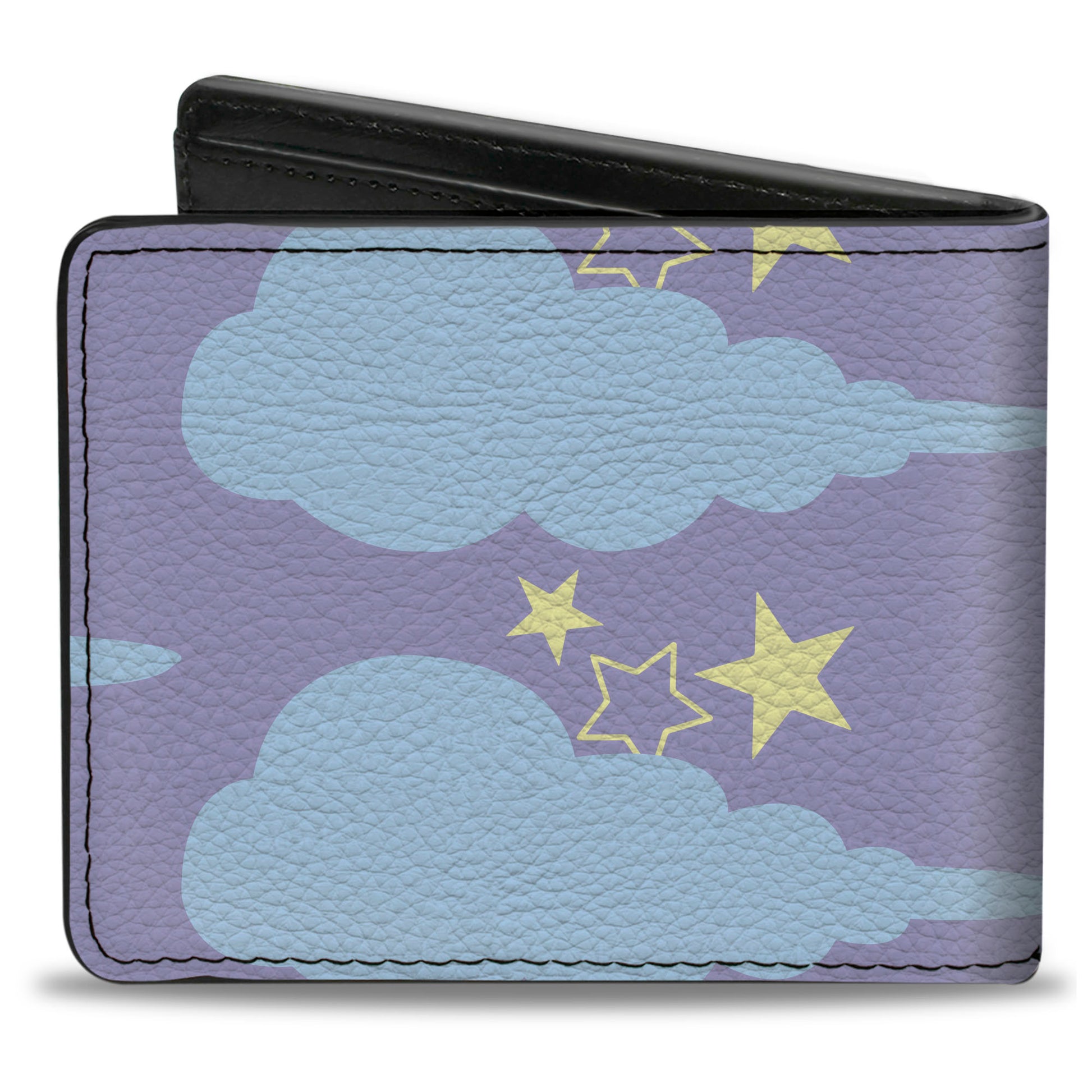 Bi-Fold Wallet - Cloudy Starry Sky Lavender Blue Yellow Bi-Fold Wallets Buckle-Down
