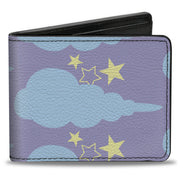 Bi-Fold Wallet - Cloudy Starry Sky Lavender Blue Yellow Bi-Fold Wallets Buckle-Down