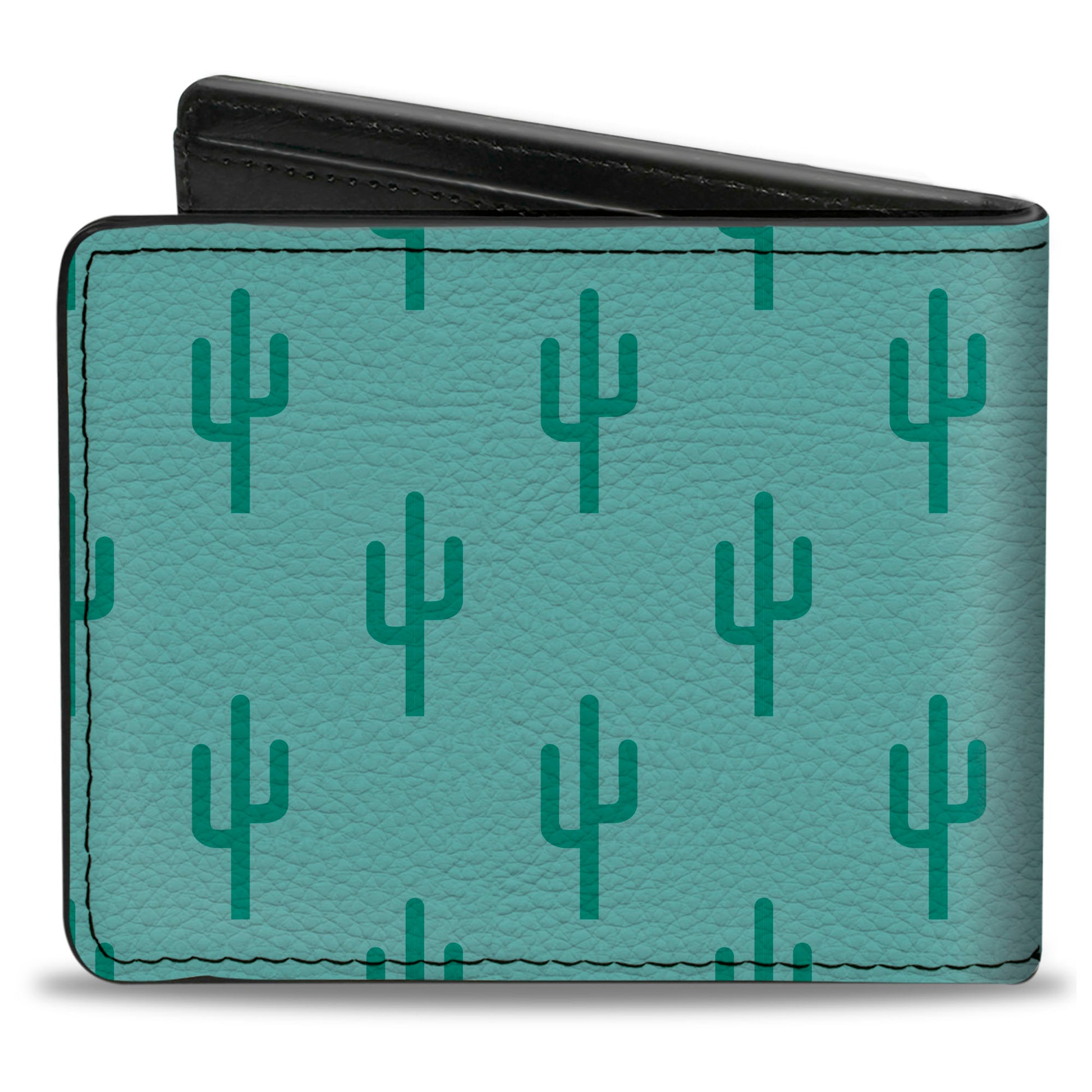 Bi-Fold Wallet - Cacti1 Aqua Blues Bi-Fold Wallets Buckle-Down