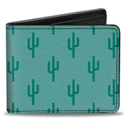 Bi-Fold Wallet - Cacti1 Aqua Blues Bi-Fold Wallets Buckle-Down