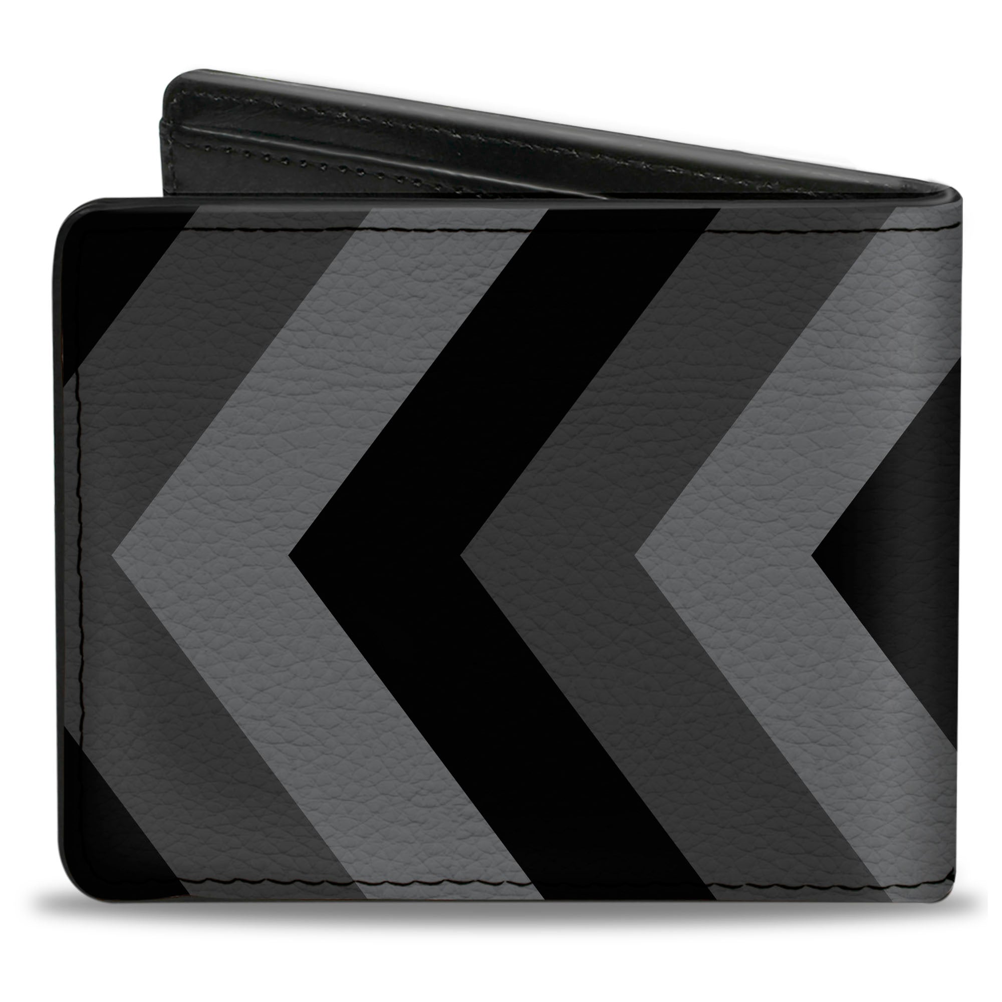 Bi-Fold Wallet - Chevron Gray Black Charcoal Bi-Fold Wallets Buckle-Down
