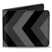 Bi-Fold Wallet - Chevron Gray Black Charcoal Bi-Fold Wallets Buckle-Down